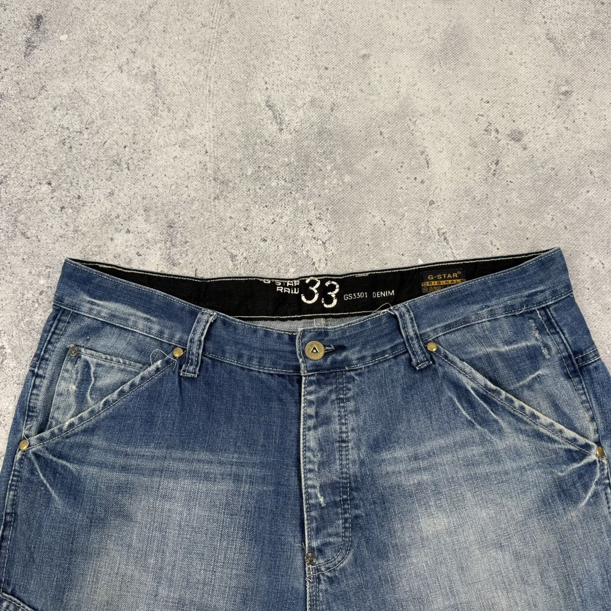 G-Star Vintage G-Star RAW GS3301 Double Knee Big Logo Denim Jeans Size US 30 / EU 46 - 7 Thumbnail