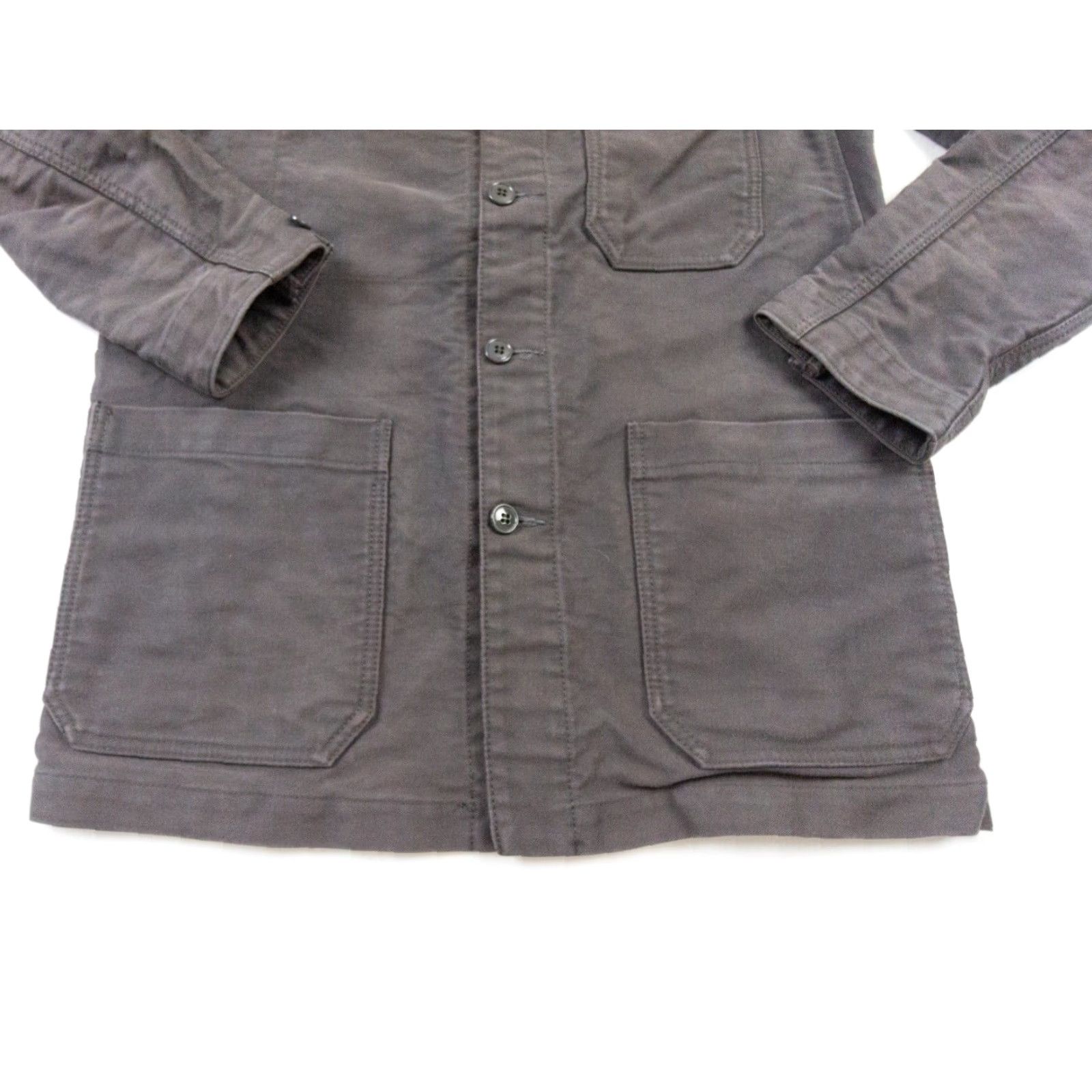 Journal Standard JOURNAL STANDARD Men's Button Down Shirt Medium Gray Canvas Workwear Long Sleeve Regular Fit Size US M / EU 48-50 / 2 - 3 Thumbnail