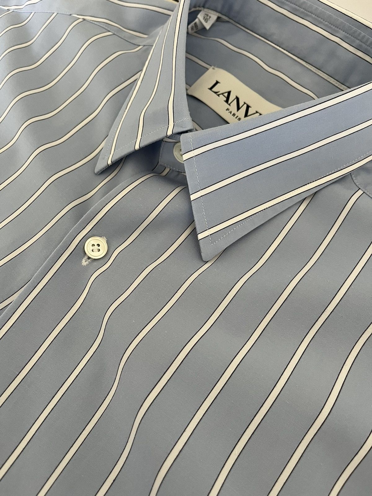 Lanvin LANVIN Poplin striped shirt Size US L / EU 52-54 / 3 - 3 Thumbnail