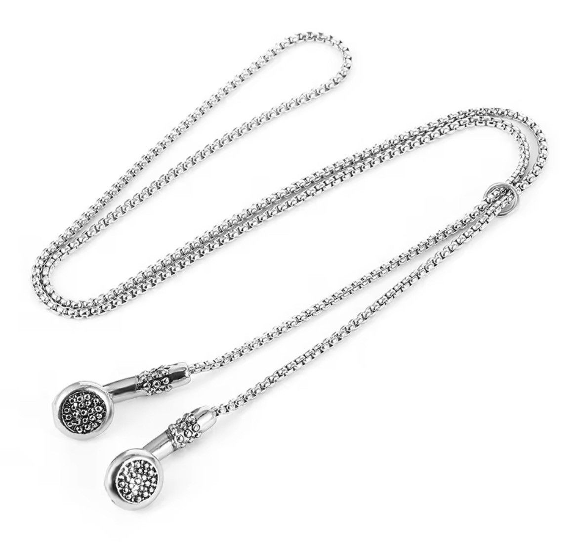 Handmade Headphones Earbuds Pendant Nevklace Size ONE SIZE - 1 Thumbnail