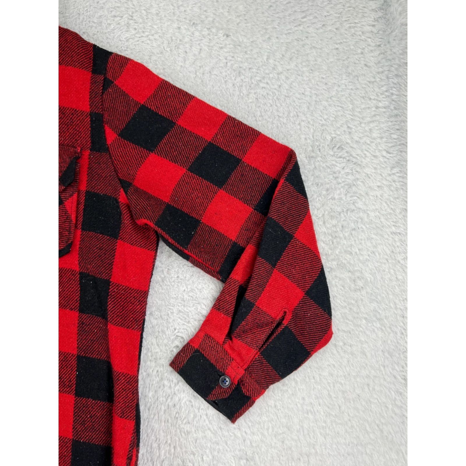 Vintage Ruggedwear Shirt Men Large Red Plaid Flannel Wool Blend Button-Up Pockets Vintage Size US L / EU 52-54 / 3 - 5 Thumbnail