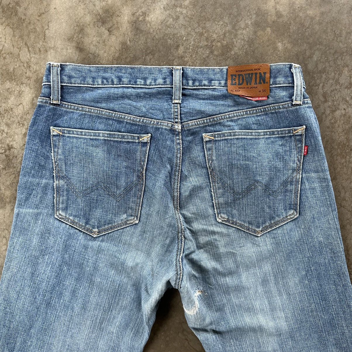 Japanese Brand Vintage Edwin Distressed Faded Denim Jean Pant W36 Size US 36 / EU 52 - 12 Thumbnail