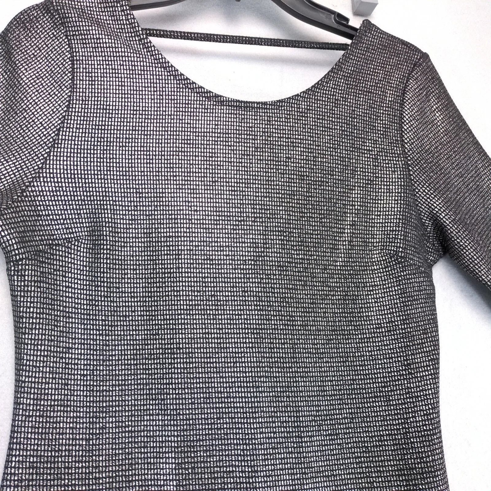 Other NWT Trixxi Black Silver Metallic Knit Evening Sheath Dress M Size M / US 6-8 / IT 42-44 - 9 Thumbnail