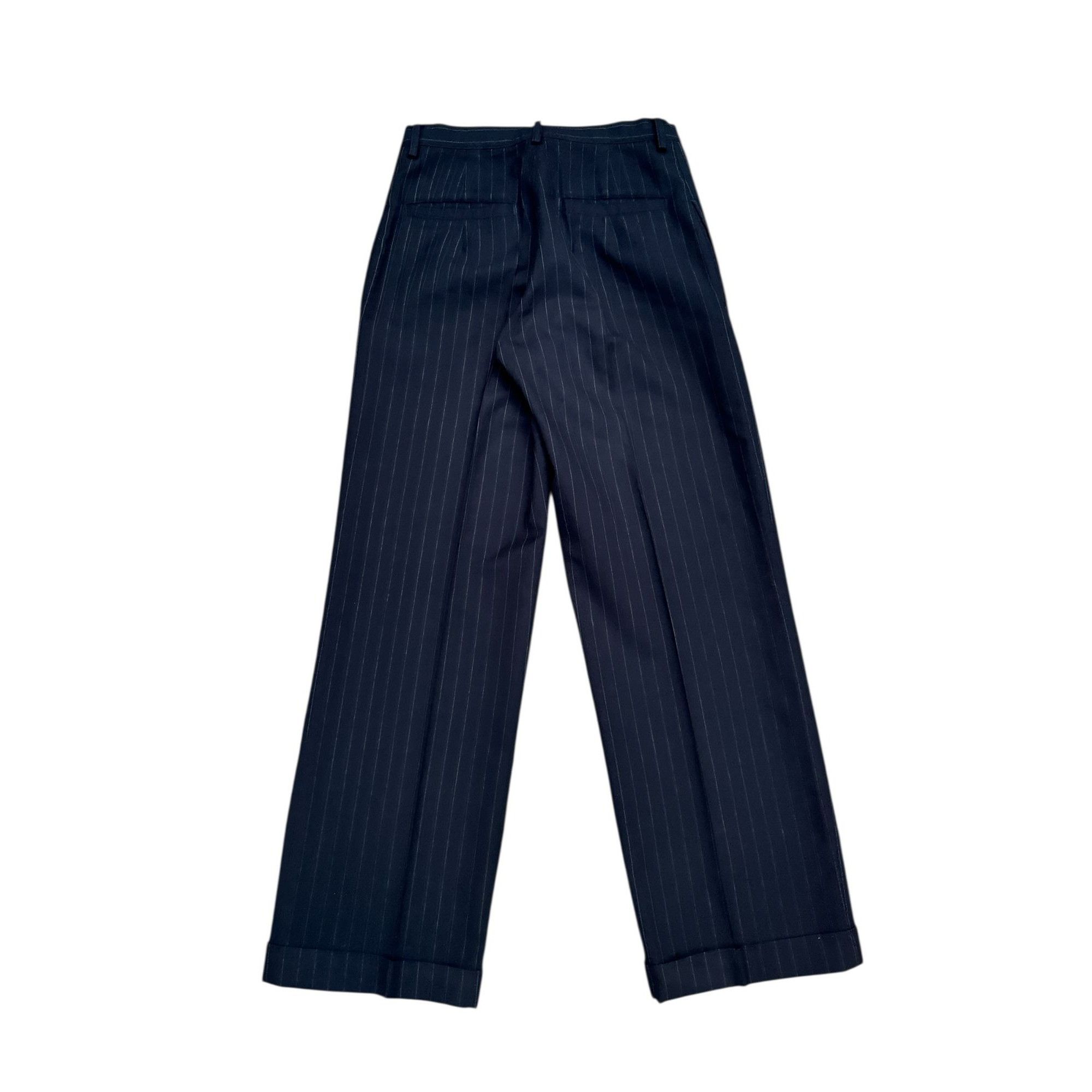 Yohji Yamamoto Dark Navy Wool Wide Pants Size 30" / US 8 / IT 44 - 3 Thumbnail