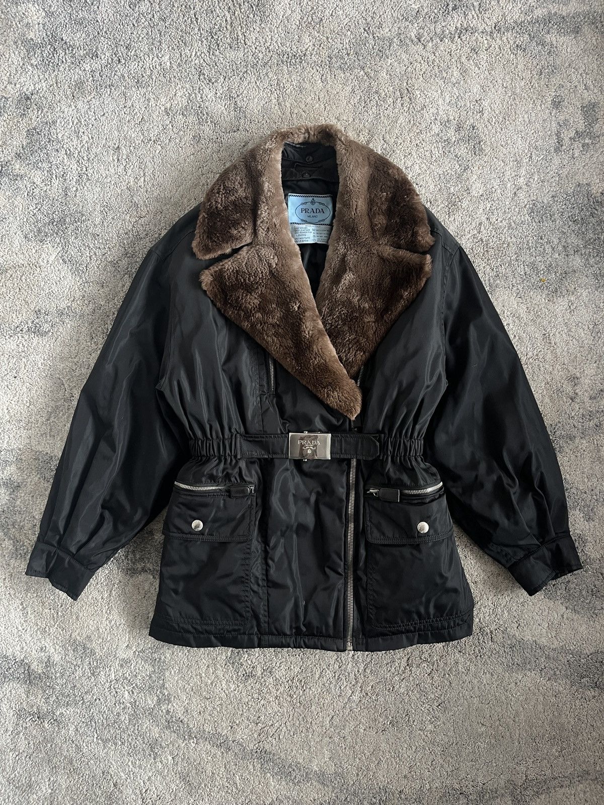 Prada Prada F/W1994 nylon & leather jacket Size M / US 6-8 / IT 42-44 - 1 Thumbnail
