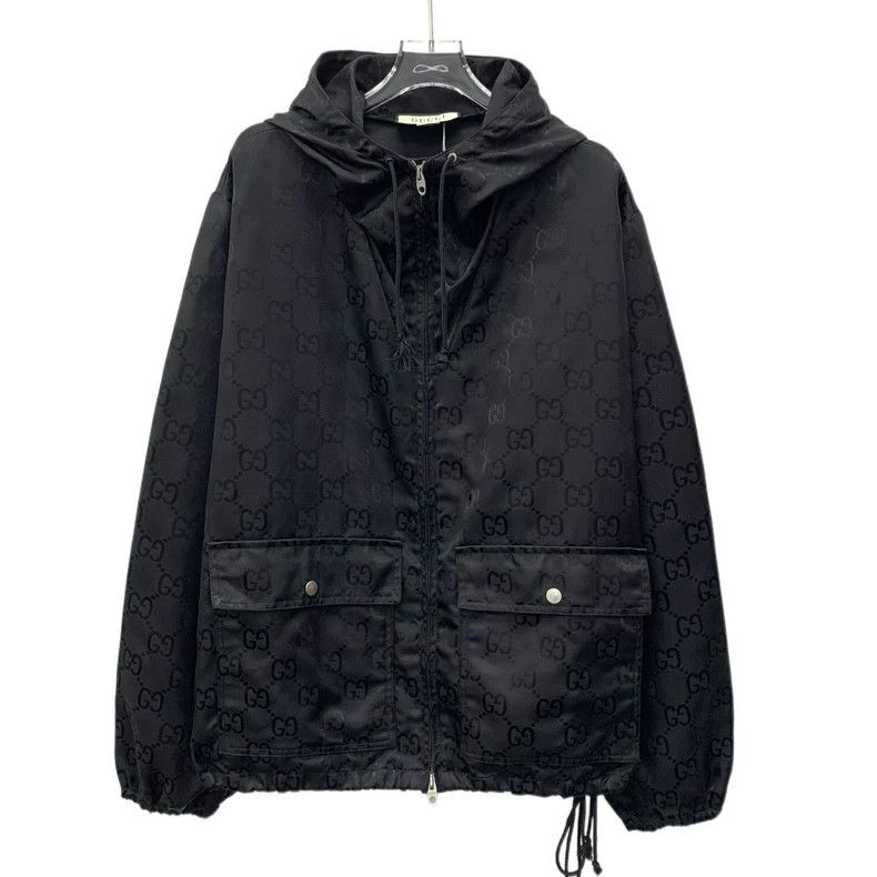 Gucci Gucci Black logo dark pattern full print hooded drawstring Size US S / EU 44-46 / 1 - 1 Thumbnail