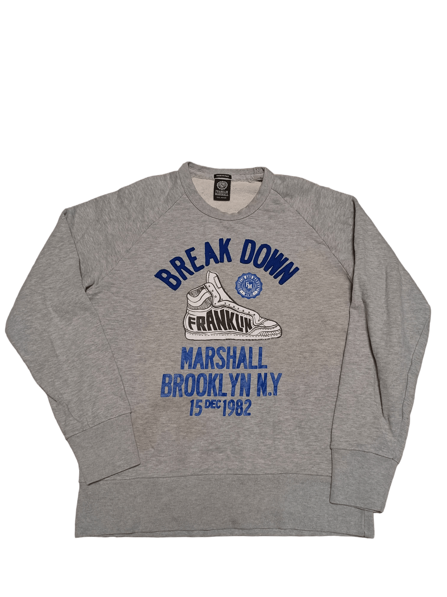 Franklin & Marshall FRANKLIN&MARSHALL MADE IN ITALY BIGLOGO EMBROIDERD SWEATSHRT Size US XXL / EU 58 / 5 - 1 Thumbnail