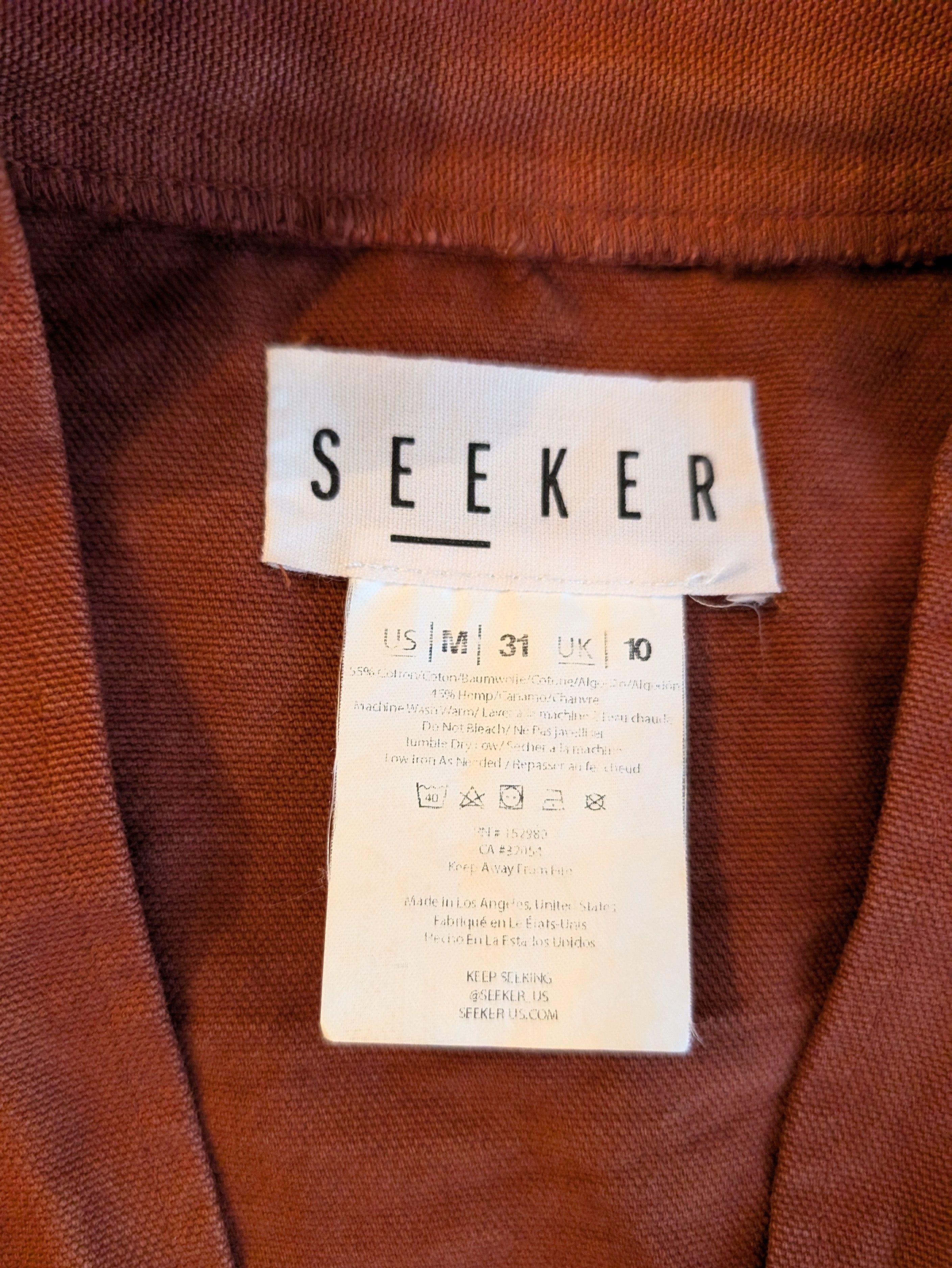 Other Seeker Cotton Hemp Gi Shirt Rust Unisex Made in USA Size US M / EU 48-50 / 2 - 3 Thumbnail
