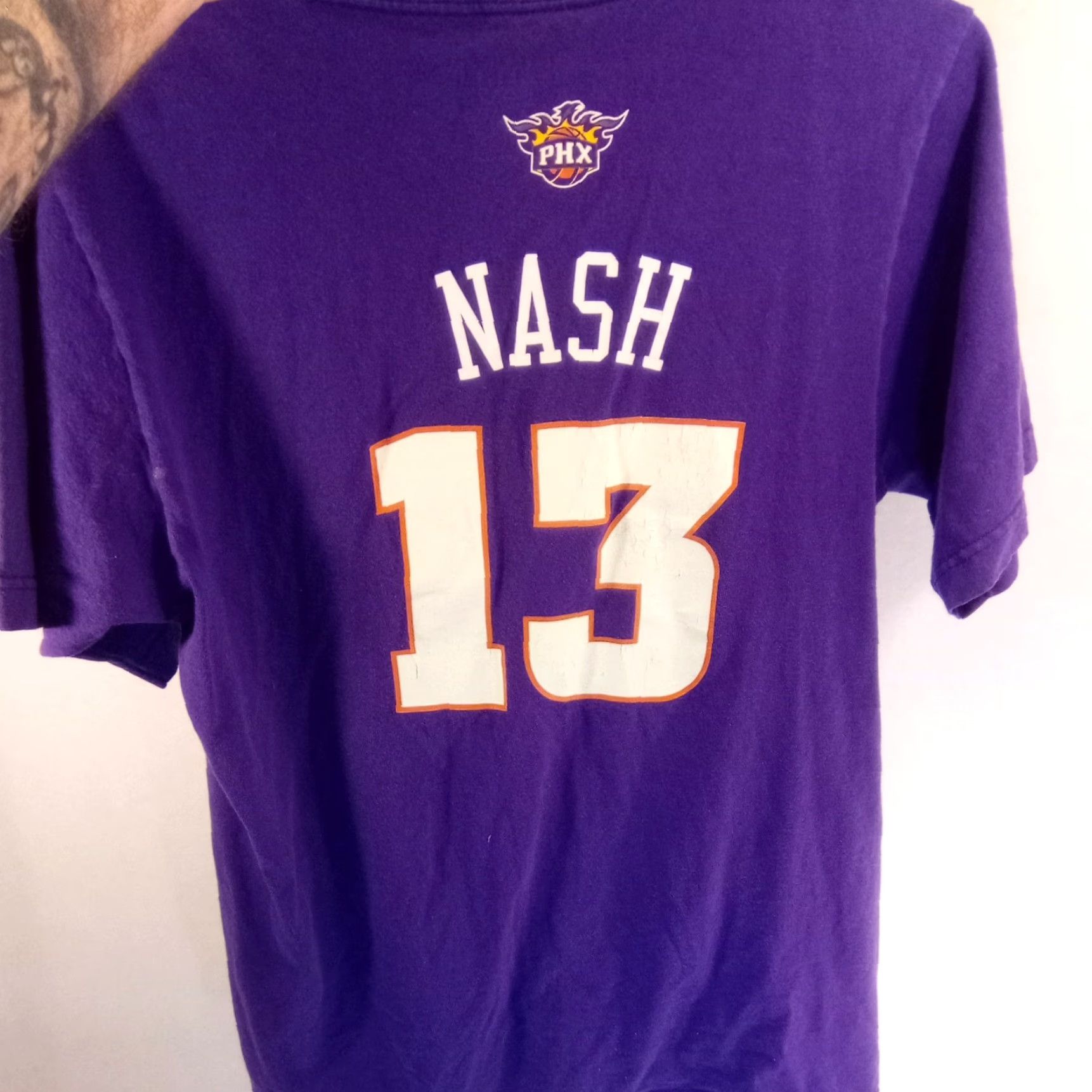 Adidas VINTAGE Adidas Suns t-shirt 38" x 24" Purple Small Mens Boys 1990s NBA Nash #13 Shirt Shirt Size US S / EU 44-46 / 1 - 4 Thumbnail
