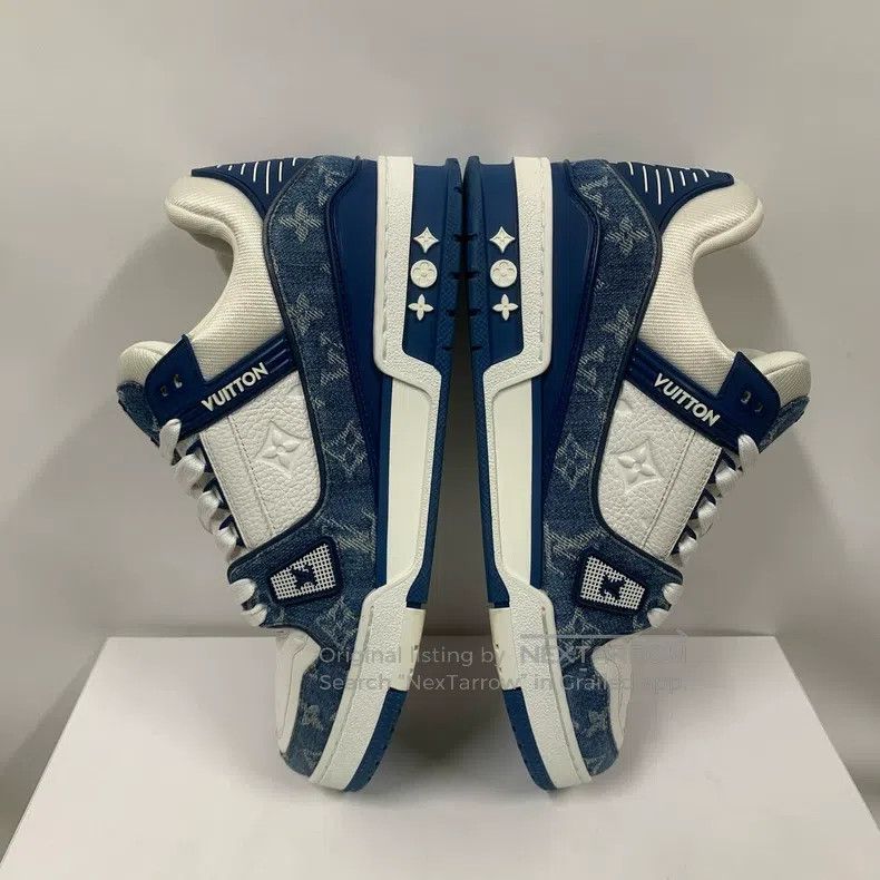 Louis Vuitton Louis Vuitton Trainer blue denim board shoes Size US 7 / EU 40 - 2 Thumbnail