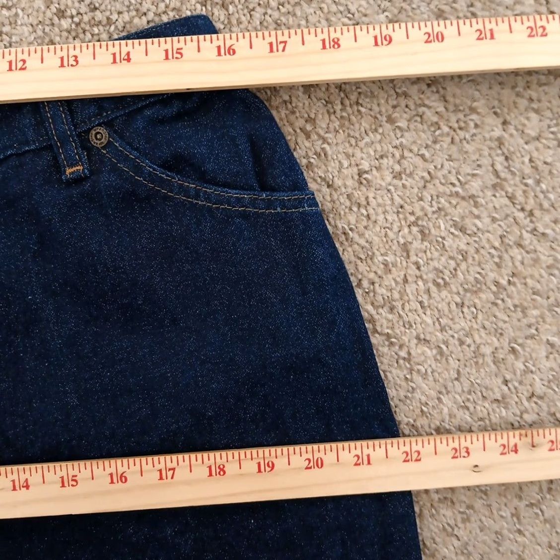 Wrangler VINTAGE Wrangler Jeans Women High Rise 31x31 Blue Denim 18 Regular Cotton 100% Straight Dark Desert Size 28" / US 6 / IT 42 - 3 Thumbnail