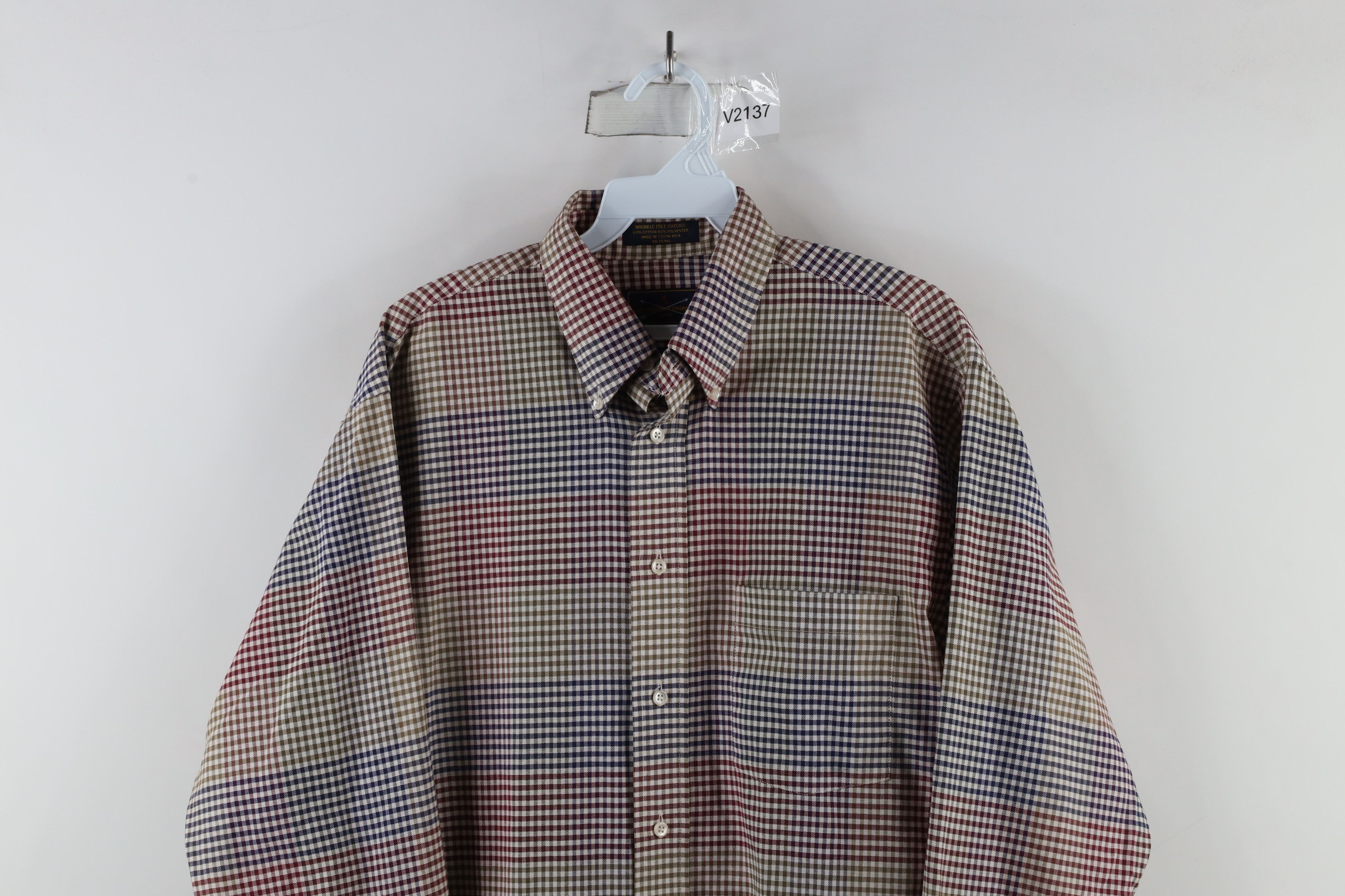 Vintage Vintage 90s Streetwear Plaid Striped Button Down Shirt Size US M / EU 48-50 / 2 - 2 Thumbnail