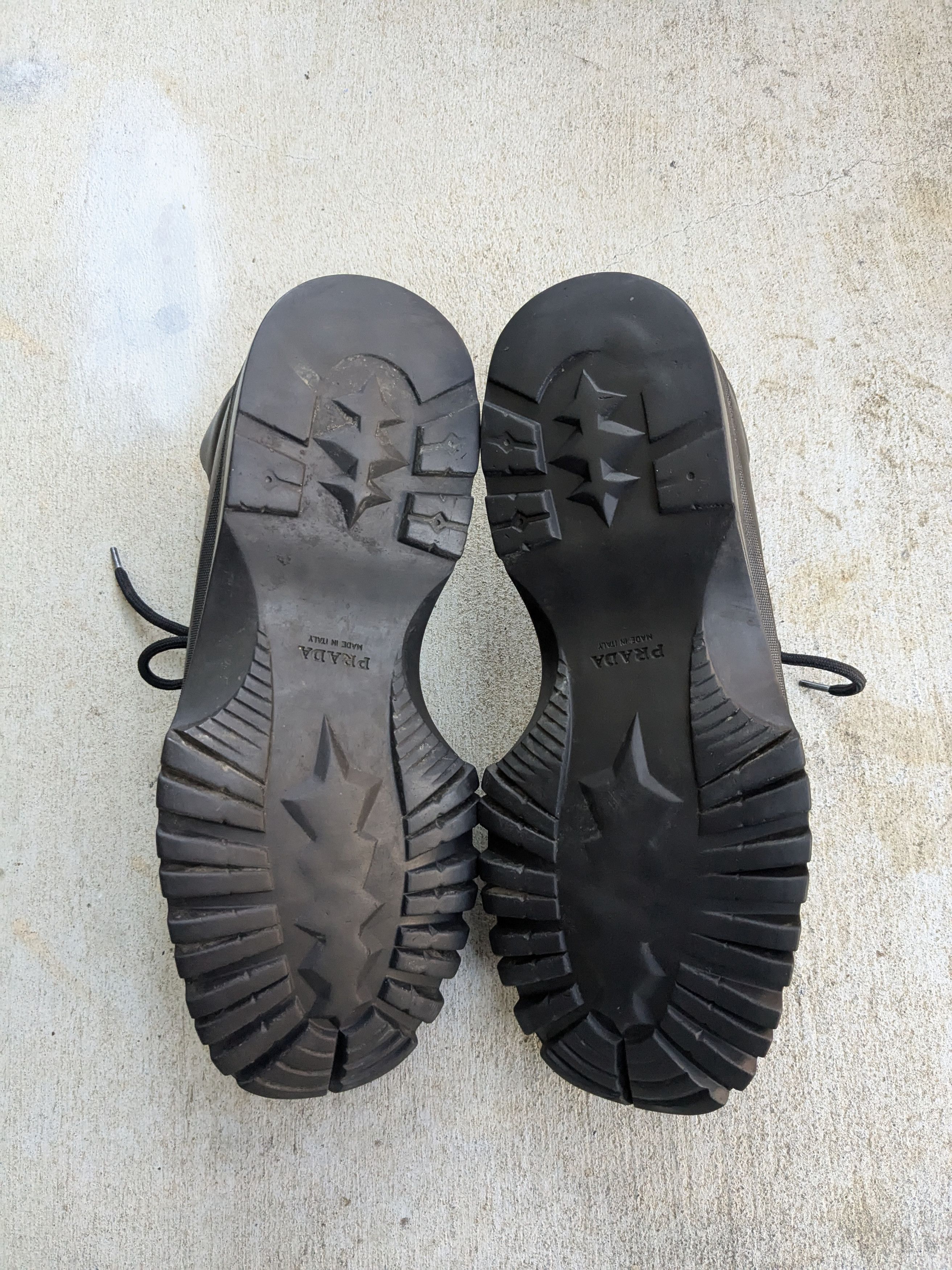 Prada Prada Shoes Black 10 Leather Rubber Chunky Lace Up Y2K Size US 10 / EU 43 - 15 Thumbnail