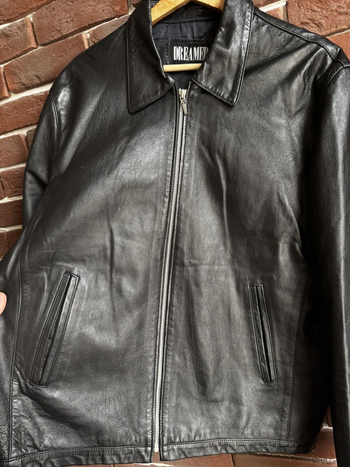 Leather Vintage Genuine Real Leather Jacket High Quality Rock Punk Size US L / EU 52-54 / 3 - 5 Thumbnail