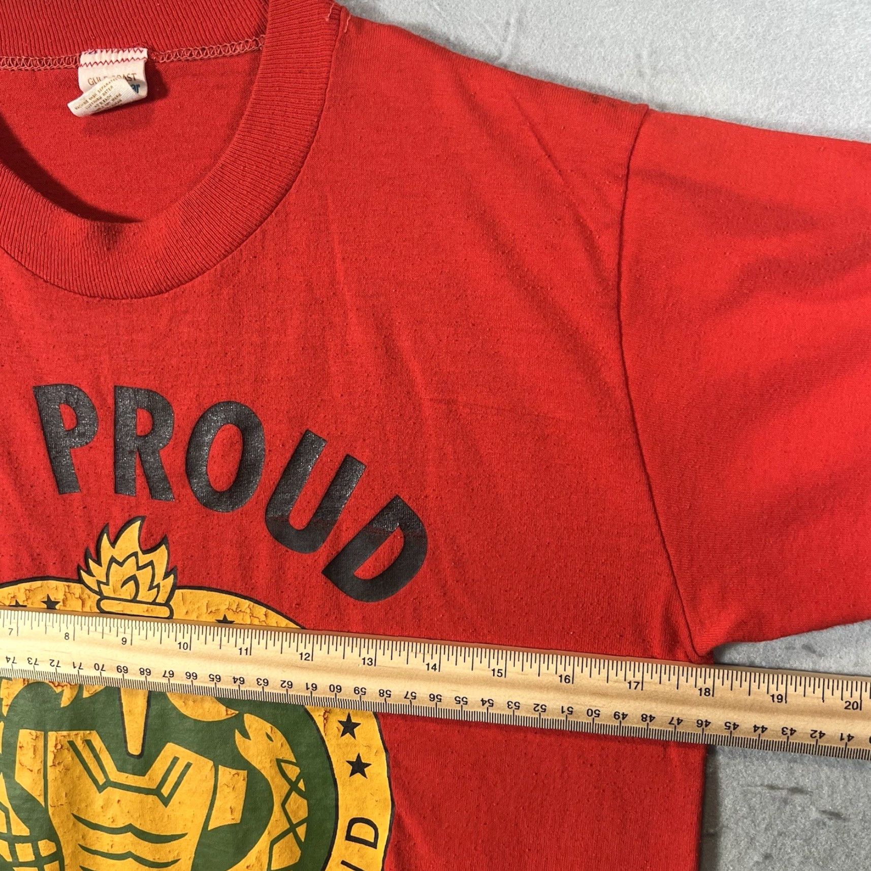 Vintage VINTAGE A1 80s Be Proud This We'll Defend Echo 5 Eagles T-Shirt Mens Medium Red Size US M / EU 48-50 / 2 - 3 Thumbnail