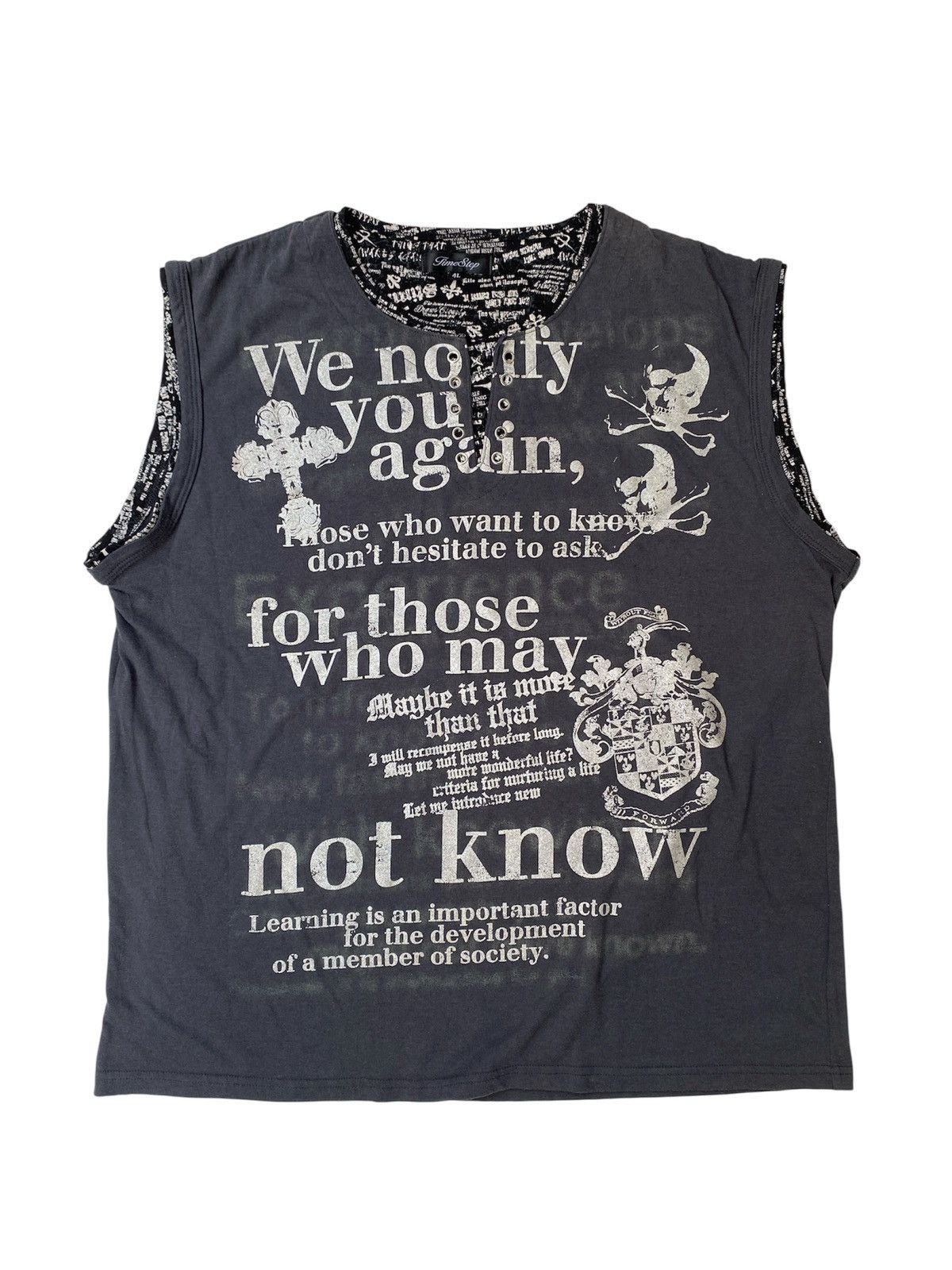 Japanese Brand Japanese TimeStep Poem Skull tank top Size US L / EU 52-54 / 3 - 1 Thumbnail