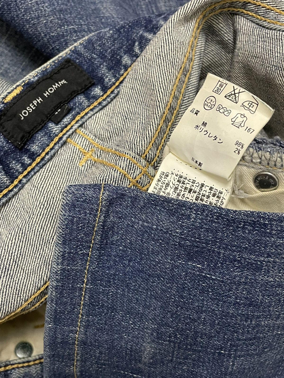 JOSEPH HOMME VINTAGE JOSEPH HOMME DISTRESSING CUT OG DESIGN DENIM 90S Size US 29 - 17 Thumbnail