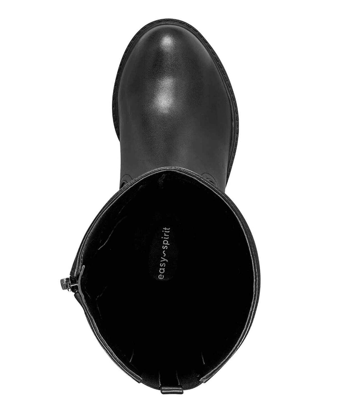 Other Easy Spirit Black Leather Leigh Wide Calf Riding Boots 5 Size US 5 / IT 35 - 4 Thumbnail