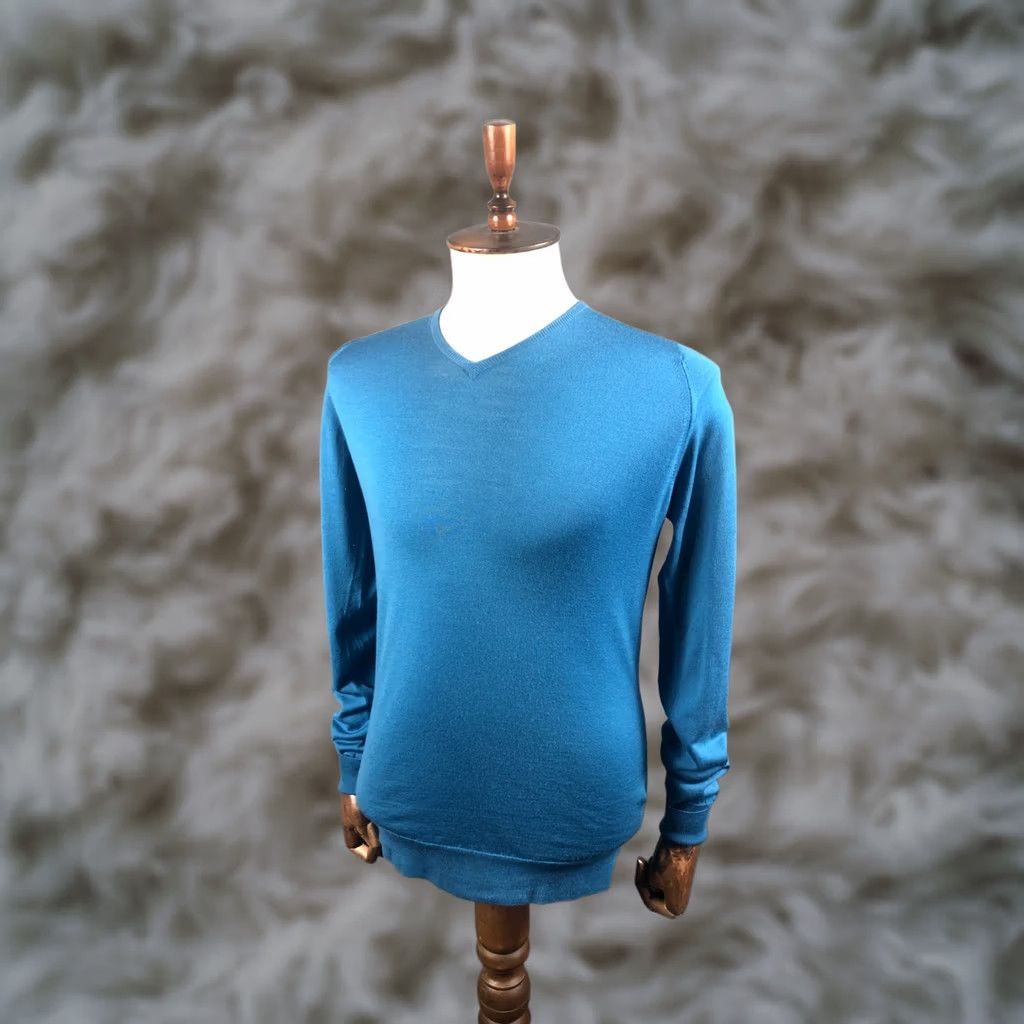 John Smedley John Smedley Wool Blue Pullover Sweater Men Size S Size US S / EU 44-46 / 1 - 1 Thumbnail