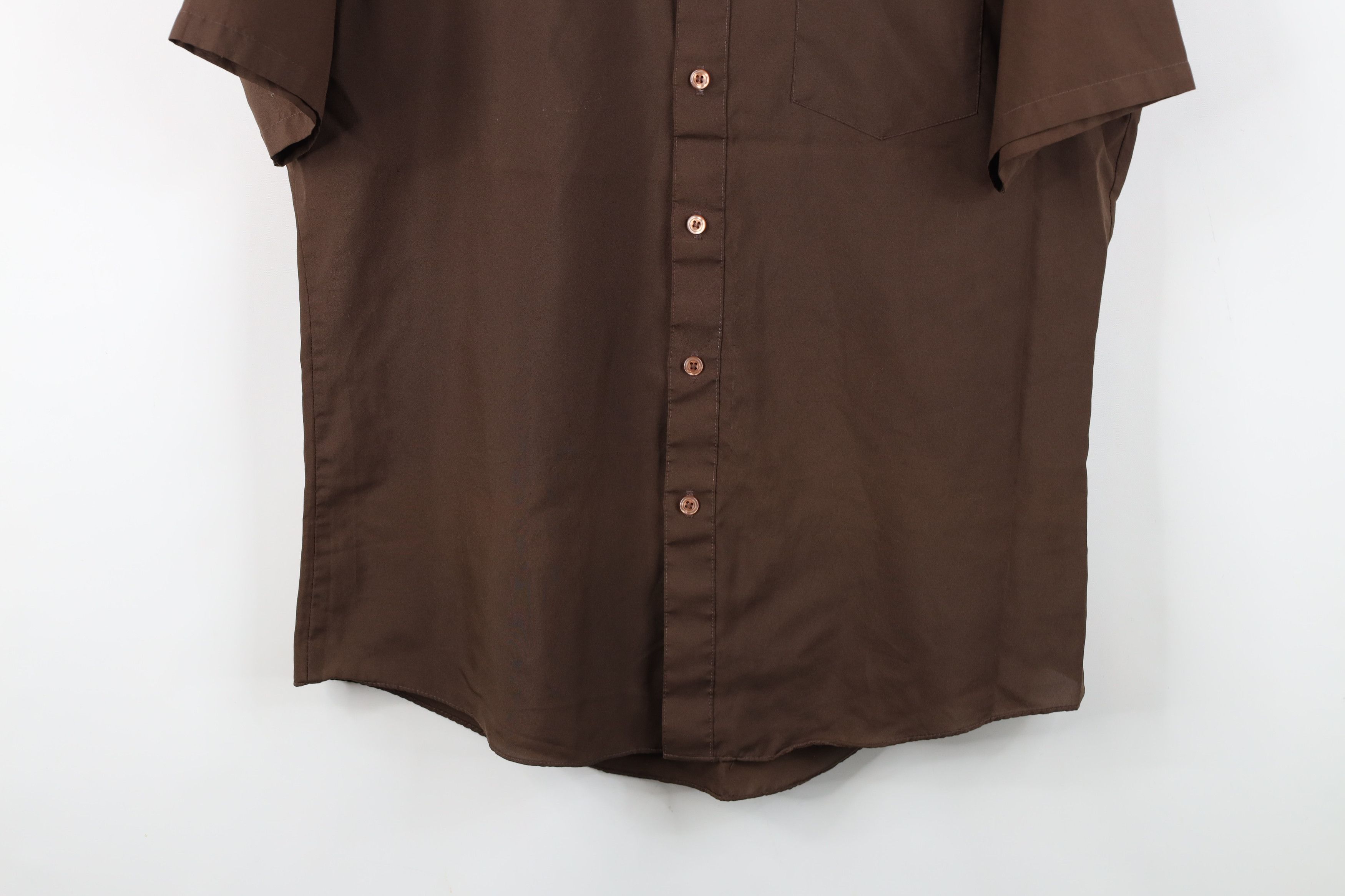 Vintage Vintage 70s Streetwear Touch Short Sleeve Button Shirt Brown Size US M / EU 48-50 / 2 - 3 Thumbnail