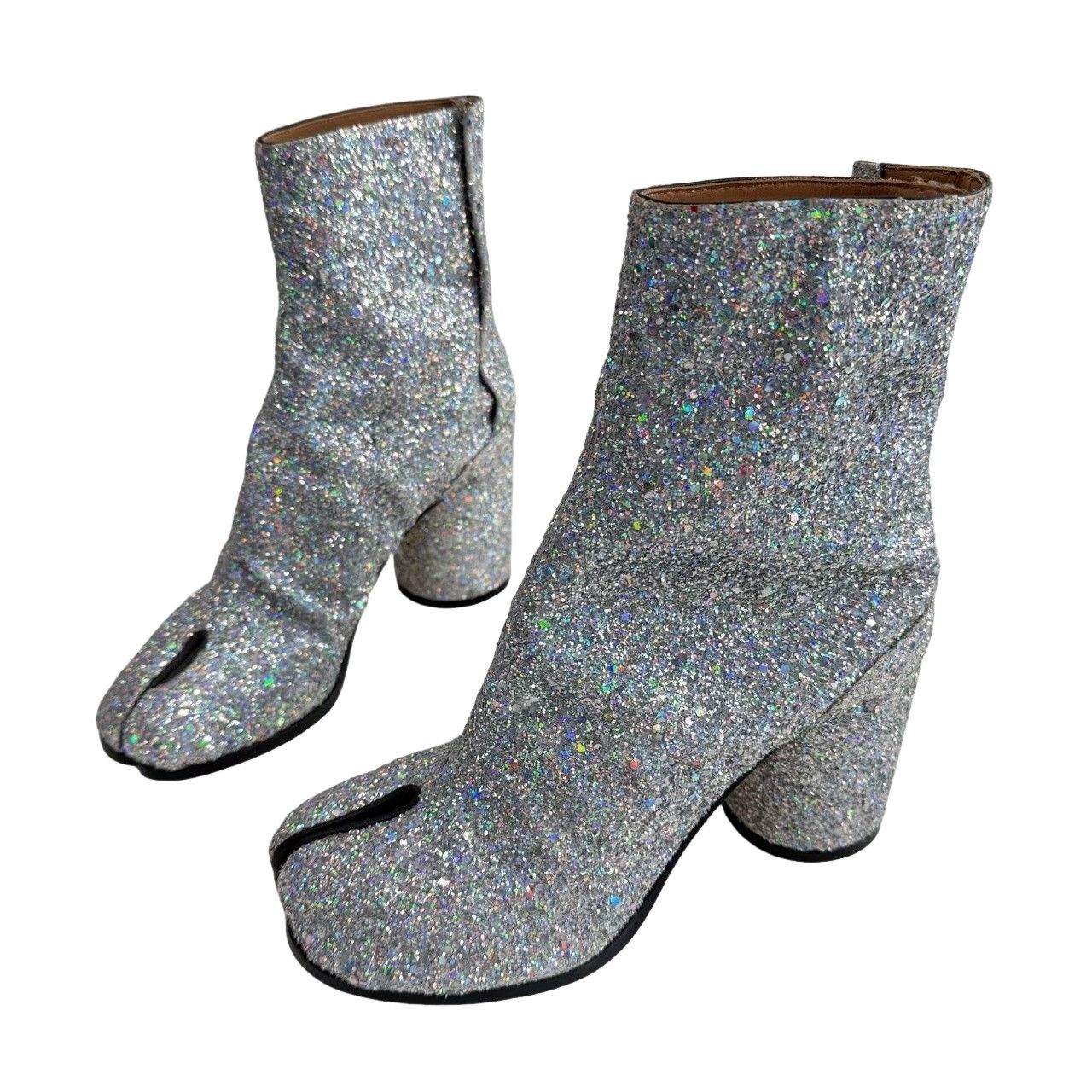 Maison Margiela Maison Margiela Silver Glitter Tabi Boots Size 36 Size US 6 / IT 36 - 1 Thumbnail