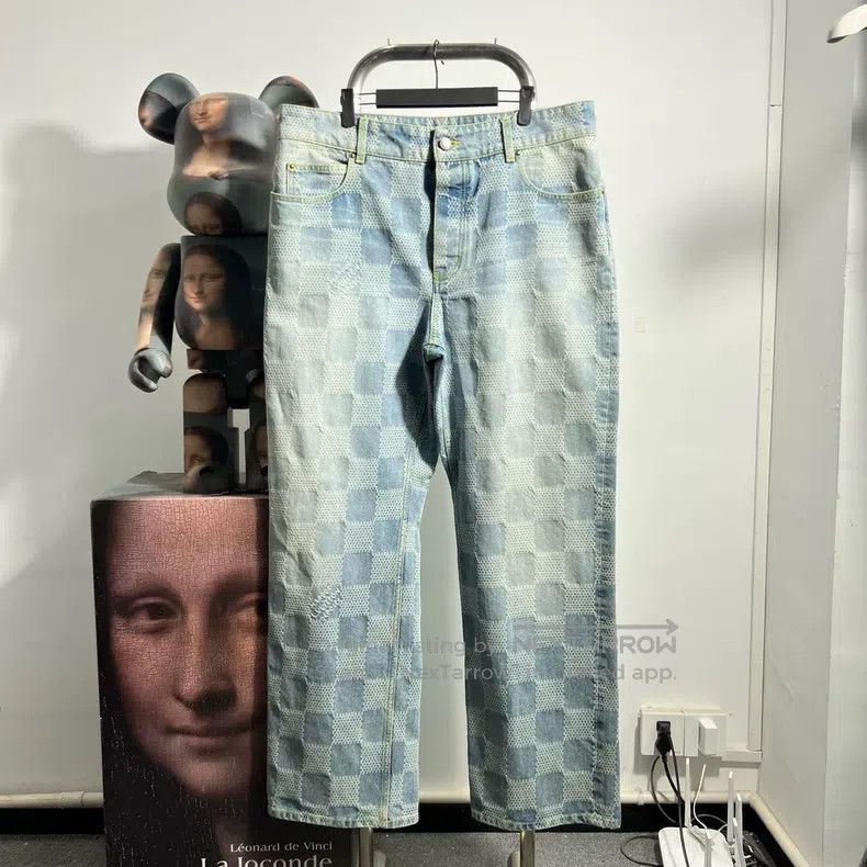Louis Vuitton Louis Vuitton Feidun Checker Jeans Size US 38 / EU 54 - 1 Thumbnail