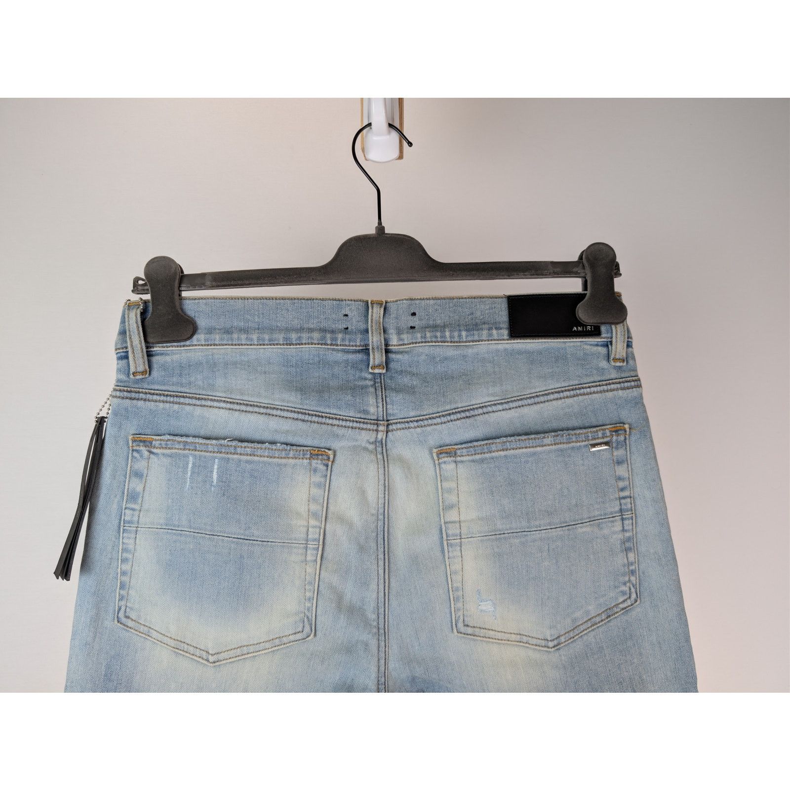 Amiri o1rshd1 Ultrasuede MX1 Denim Jeans in Surf Indigo Blue Size US 32 / EU 48 - 12 Thumbnail