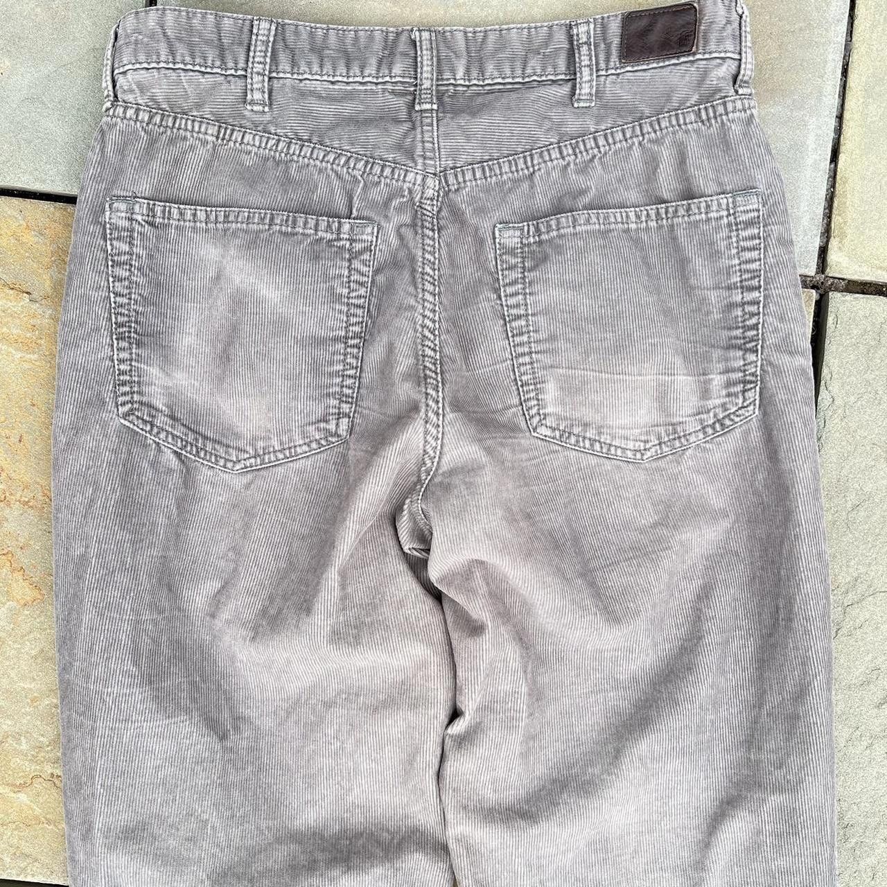 Lands' End Y2K Grey Distressed Corduroy Riveted Jeans Size US 32 / EU 48 - 6 Thumbnail