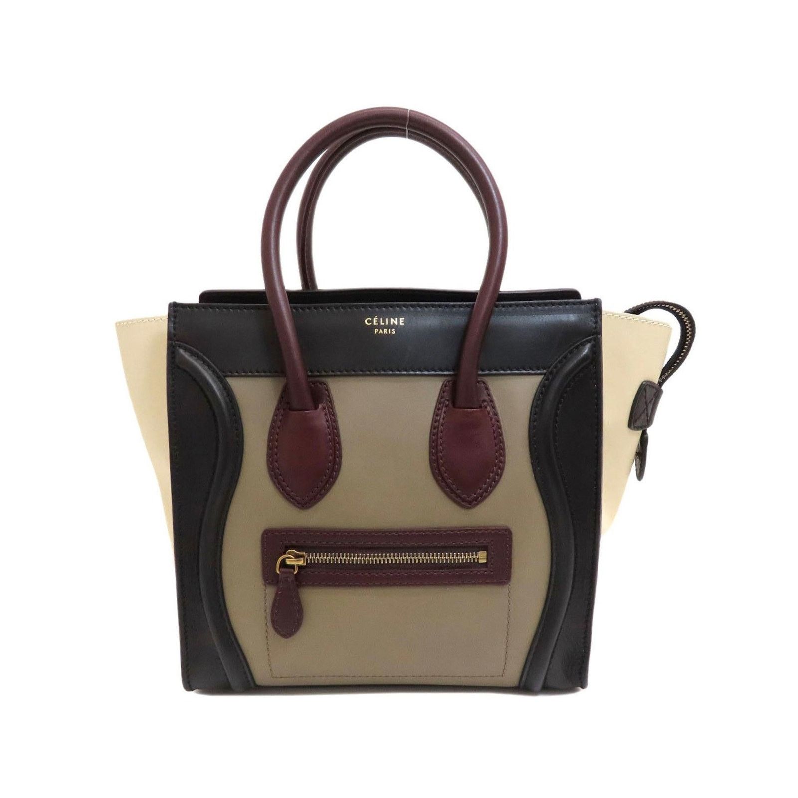 Celine Nano Luggage Tote TriColor handbag