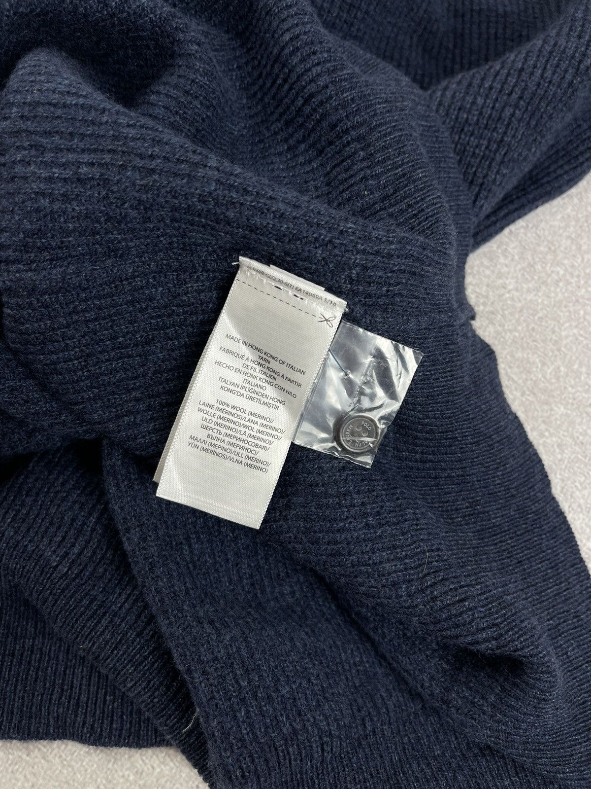 Polo Ralph Lauren × Ralph Lauren Polo Ralph Lauren Navy Merino Wool Knit Sweater Mens Size US XXL / EU 58 / 5 - 12 Thumbnail