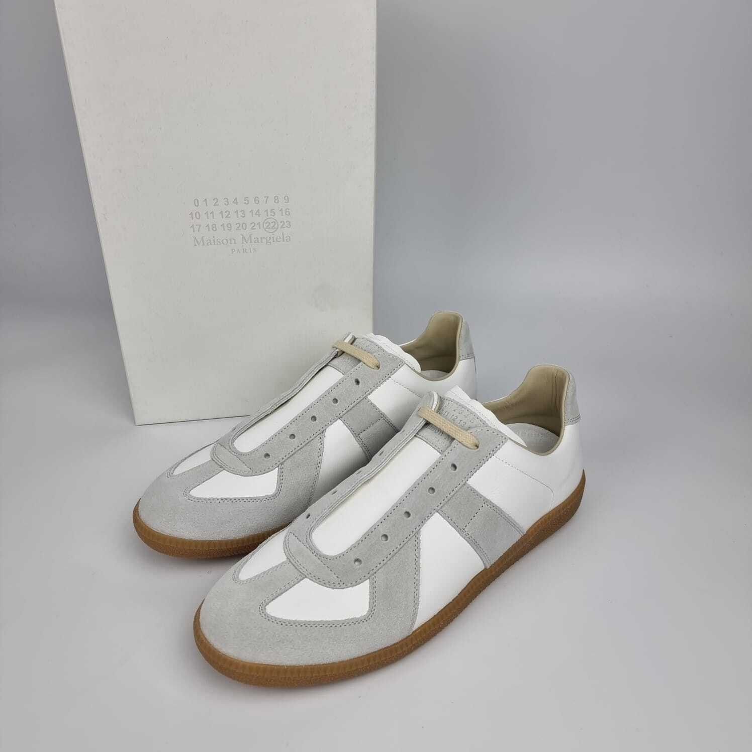 MAISON MARGIELA White/Grey Sneakers New (Euro Size:11;)
