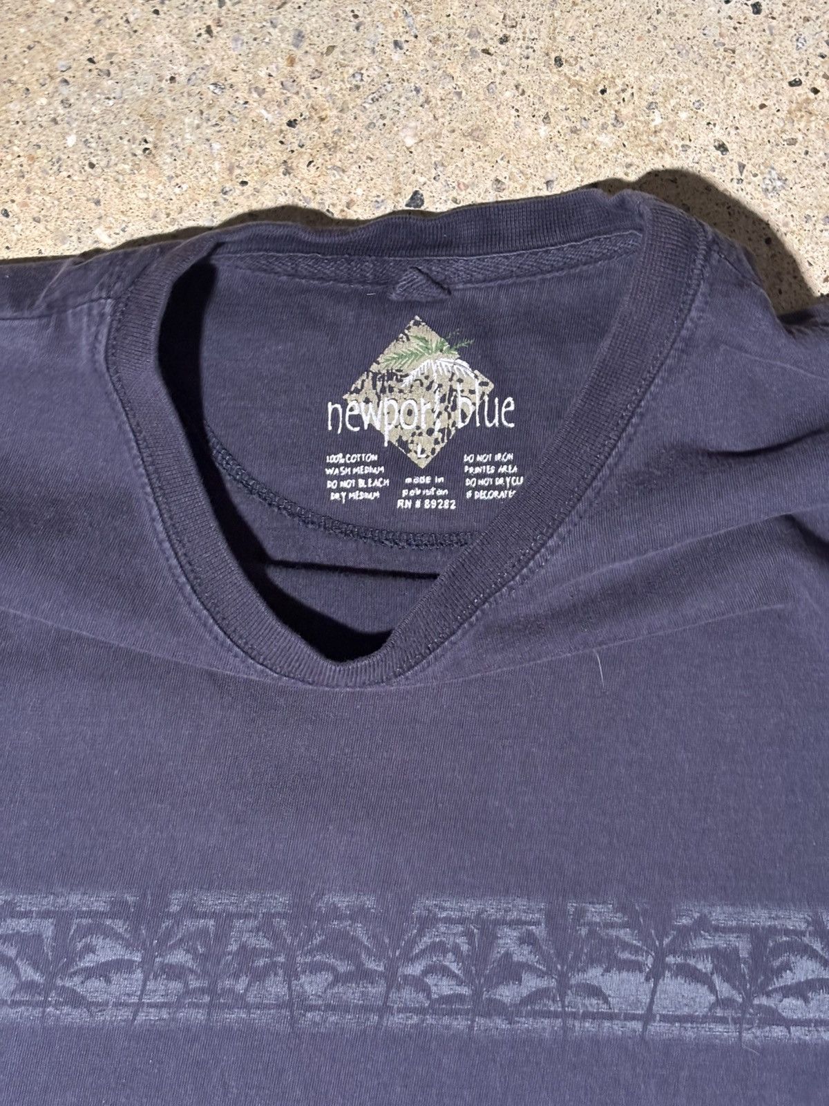 Quiksilver Vintage Newport Blue Tshirt Size US L / EU 52-54 / 3 - 3 Thumbnail