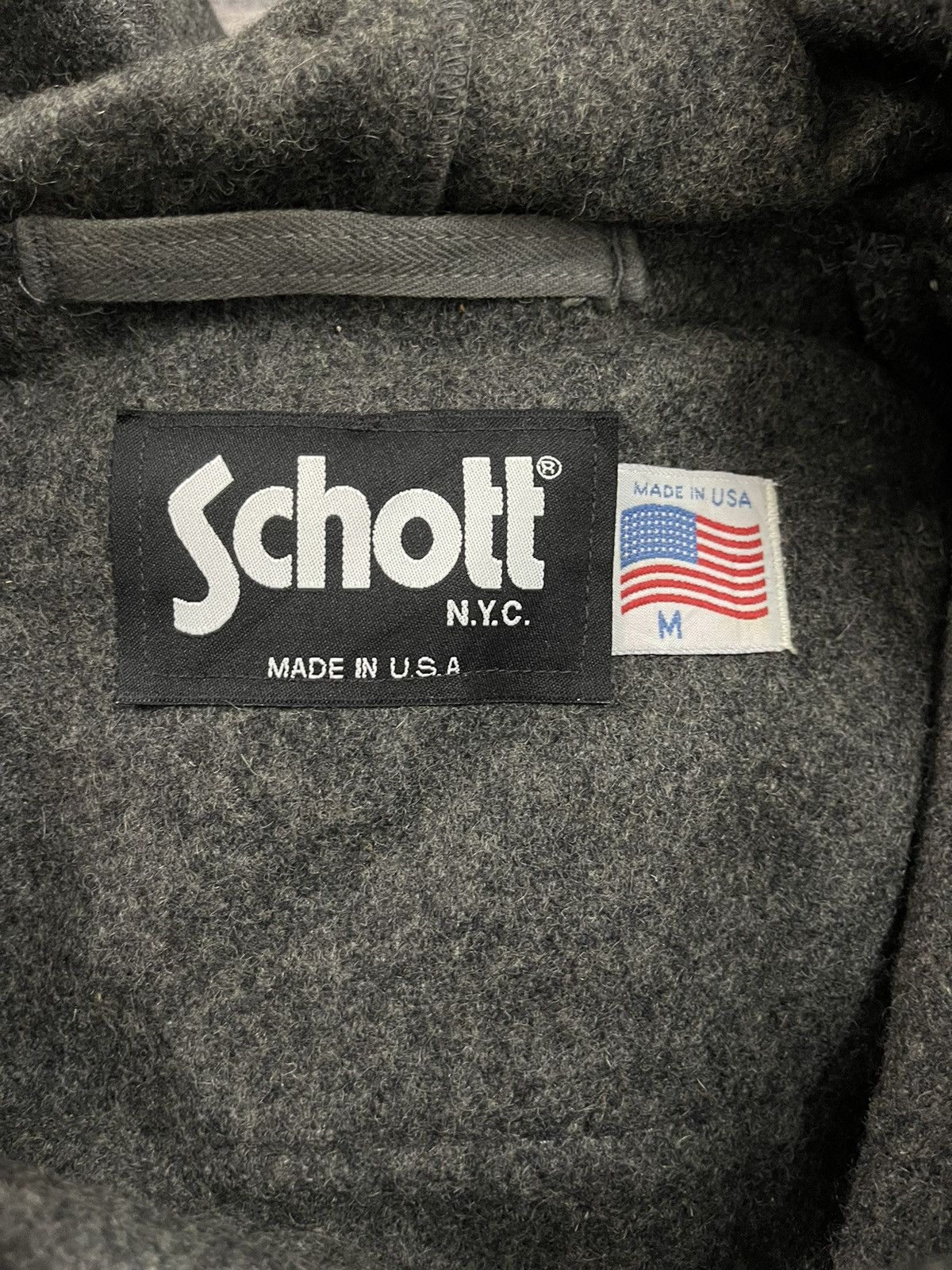 Schott × Vintage 🥶WINTER SALE☃️VINTAGE SCHOTT N.Y.C DUFFLE COAT WOOL Size US M / EU 48-50 / 2 - 4 Thumbnail