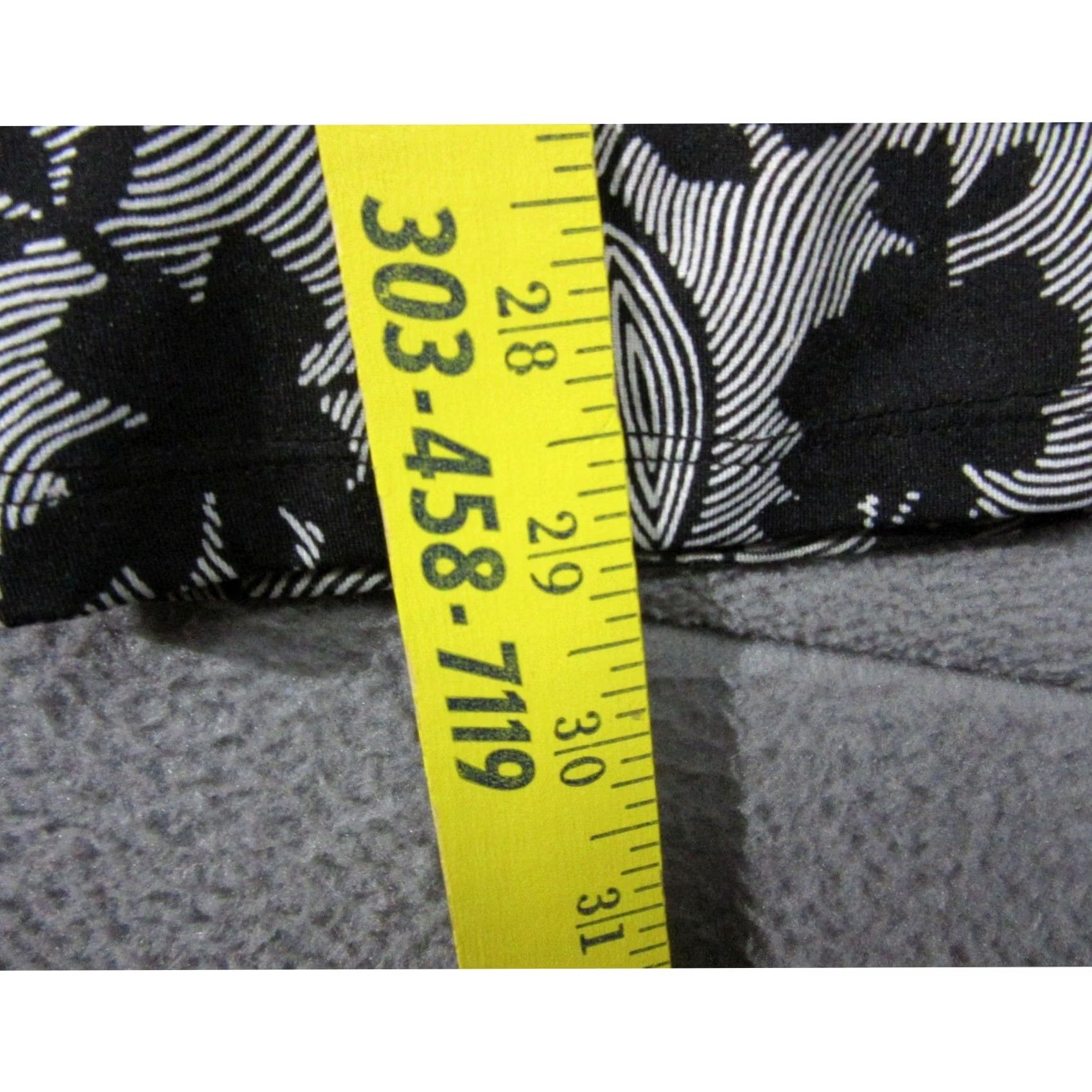 Vintage Zoe + Phoebe Pants Womens M Black White Floral Wide-Leg Lounge Flowy Size 32" / US 10 / IT 46 - 3 Thumbnail