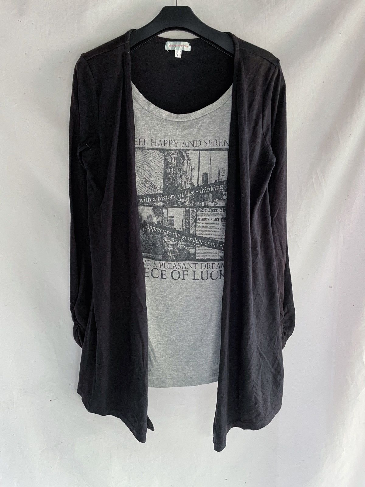 Japanese Brand JAPANESE SOSPITA DOUBLE LAYER KNIT TEE Size US M / EU 48-50 / 2 - 1 Thumbnail