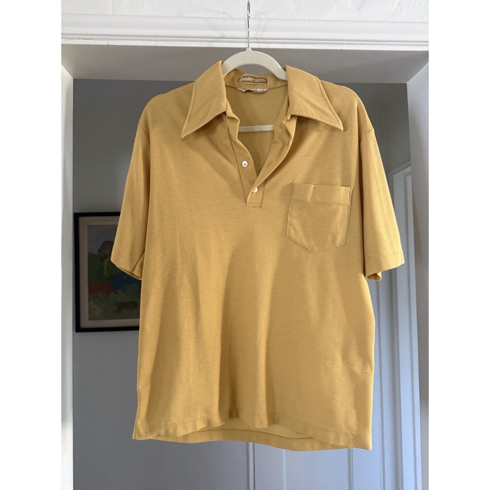 Jantzen Vintage Jantzen Pointy Collar Yellow Polo Medium M 3 Size US M / EU 48-50 / 2 - 1 Thumbnail