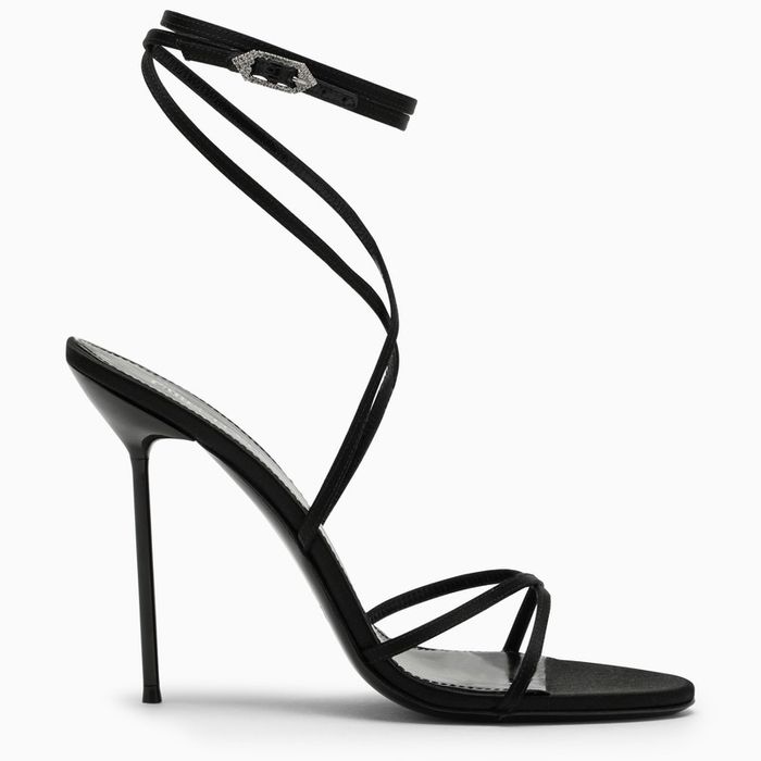 Paris Texas Paris Texas Black Liz Sandal With Satin Laces | Grailed