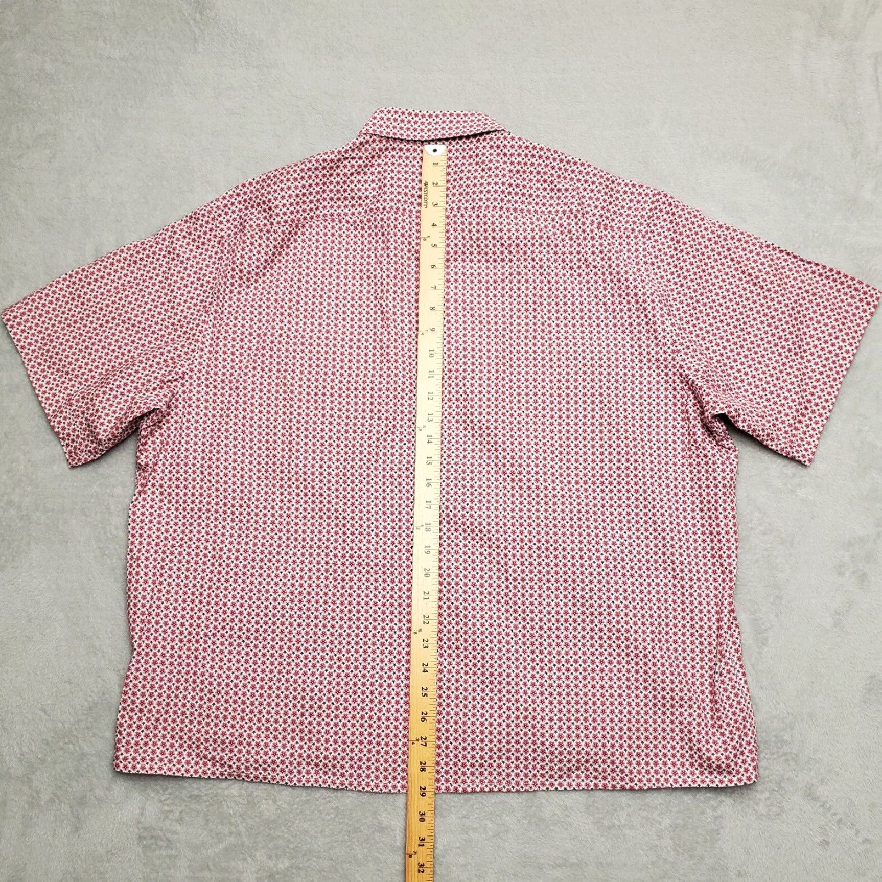 Pinko Nove 9 Shirt Mens M Pink Geometric Floral Button 100% Cotton Short Sleeve Shirt Buttons-Down Casual Mens Size US M / EU 48-50 / 2 - 6 Thumbnail