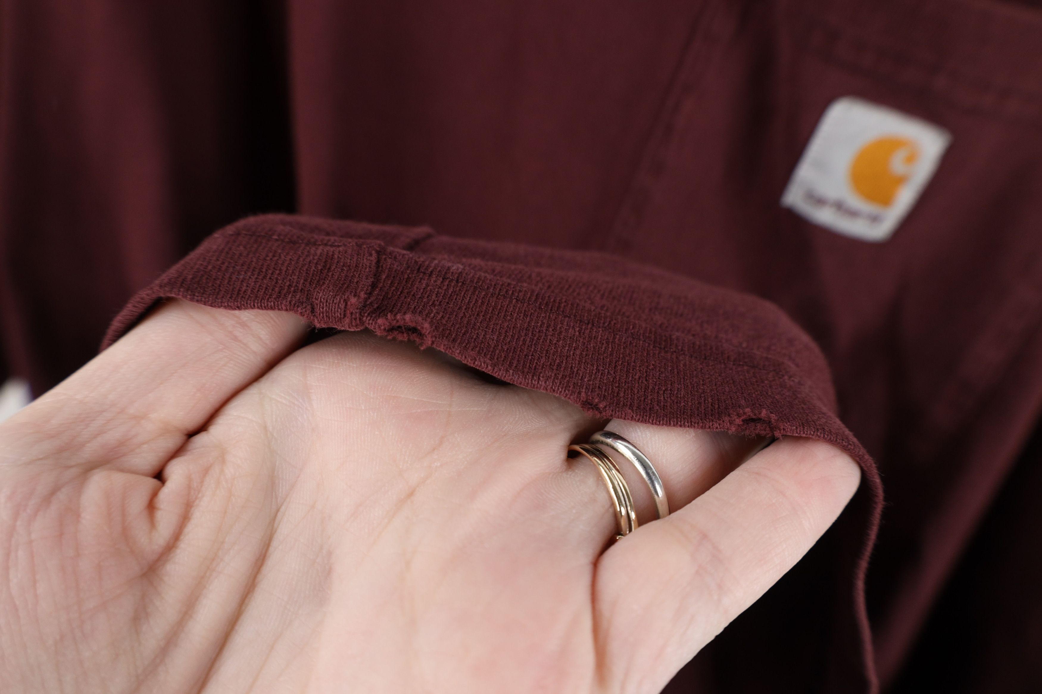 Carhartt Vintage Y2K Carhartt Baggy Short Sleeve T-Shirt Burgundy Size US XL / EU 56 / 4 - 9 Thumbnail