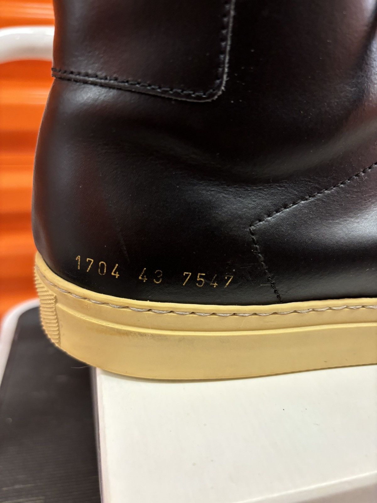 Common Projects × Designer ***FINAL DROP***RARE COMMON PROJECTS VINTAGE HIGH LEATHER 43 Size US 10.5 / EU 43-44 - 6 Thumbnail