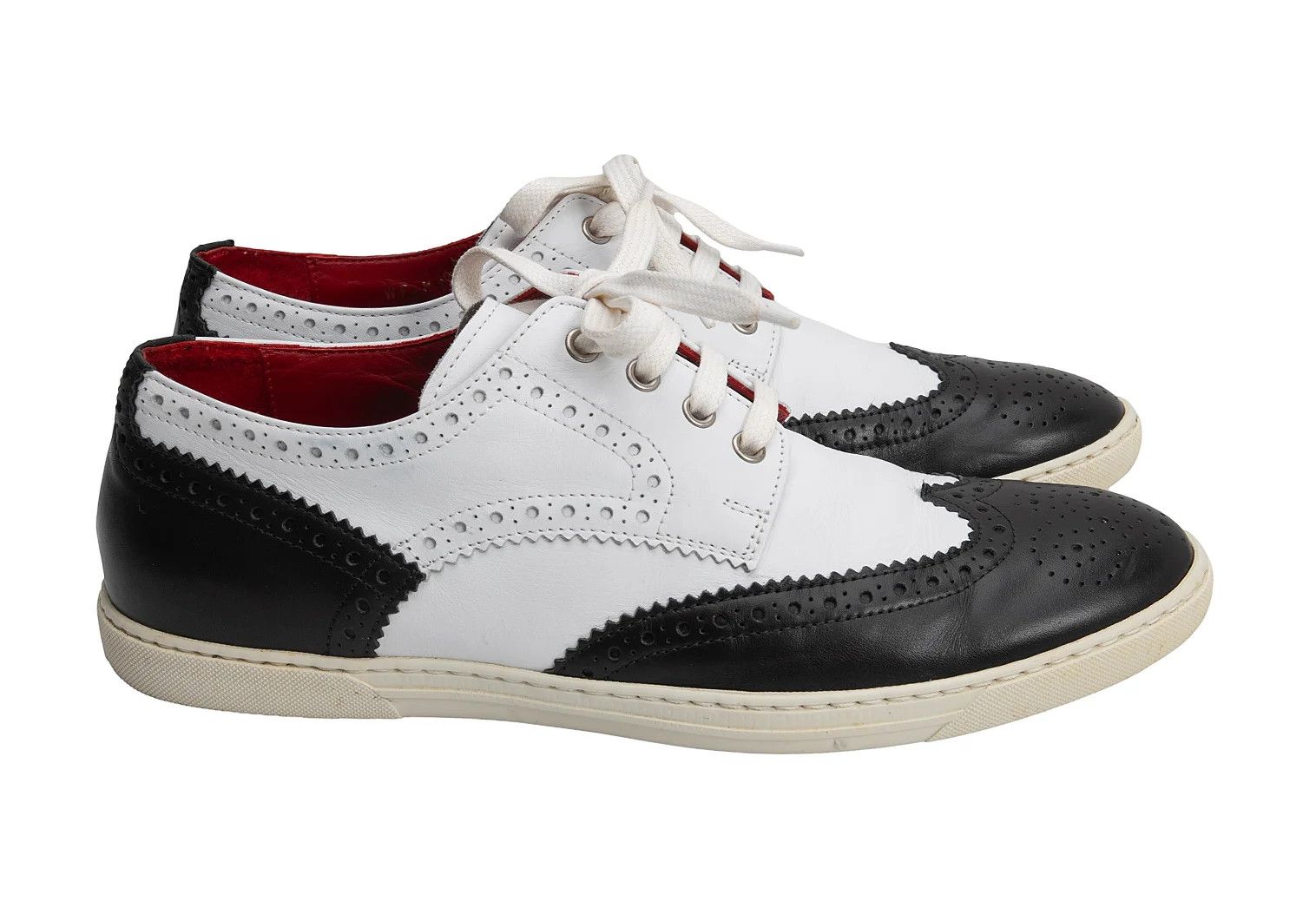 Junya Watanabe Wingtip Leather Shoes in Black and White, Size 26 Size US 8 / EU 41 - 6 Thumbnail