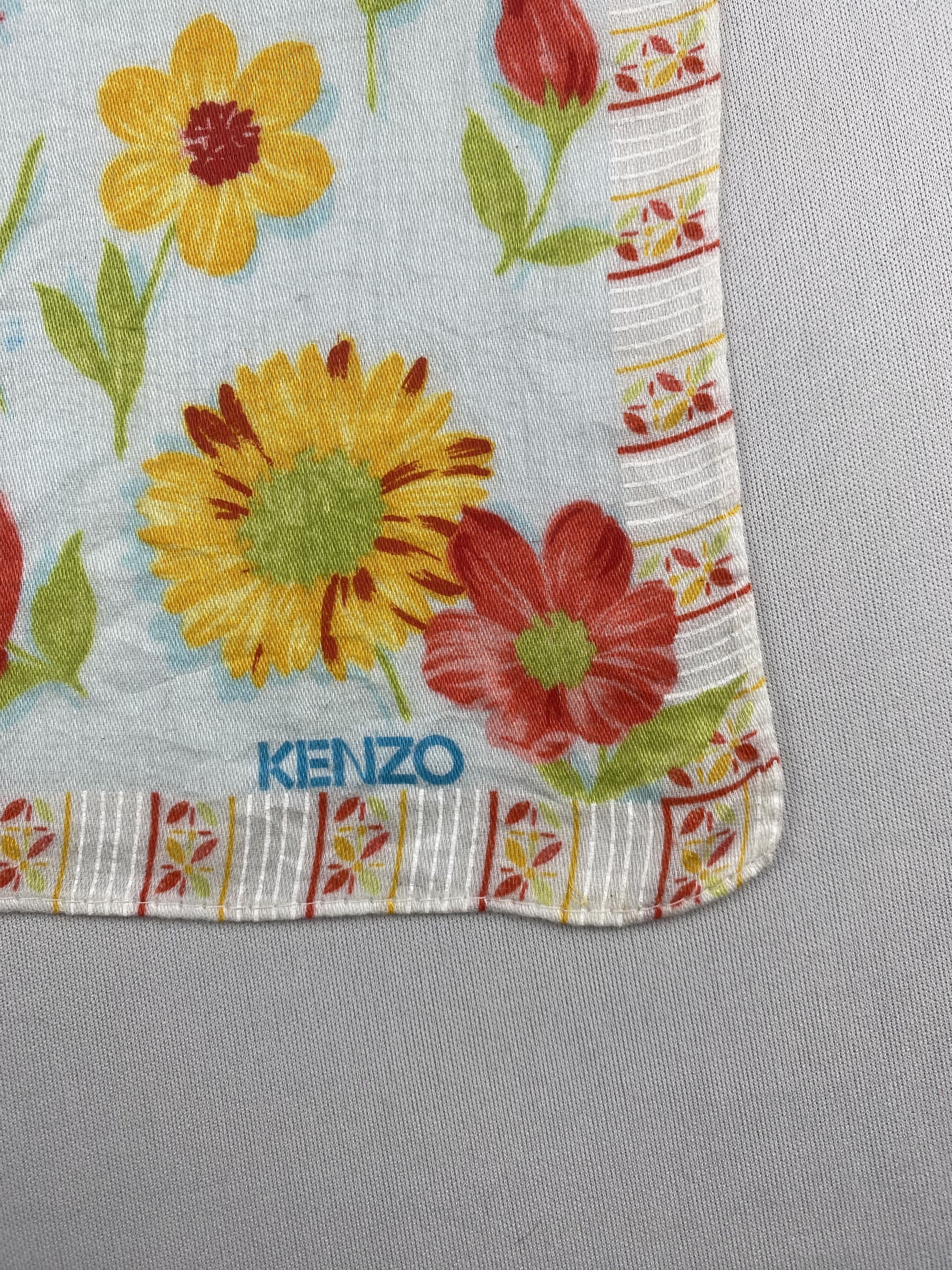Kenzo Vintage Kenzo Handkerchief Pocket Square Bandana HM0004 Size ONE SIZE - 6 Thumbnail