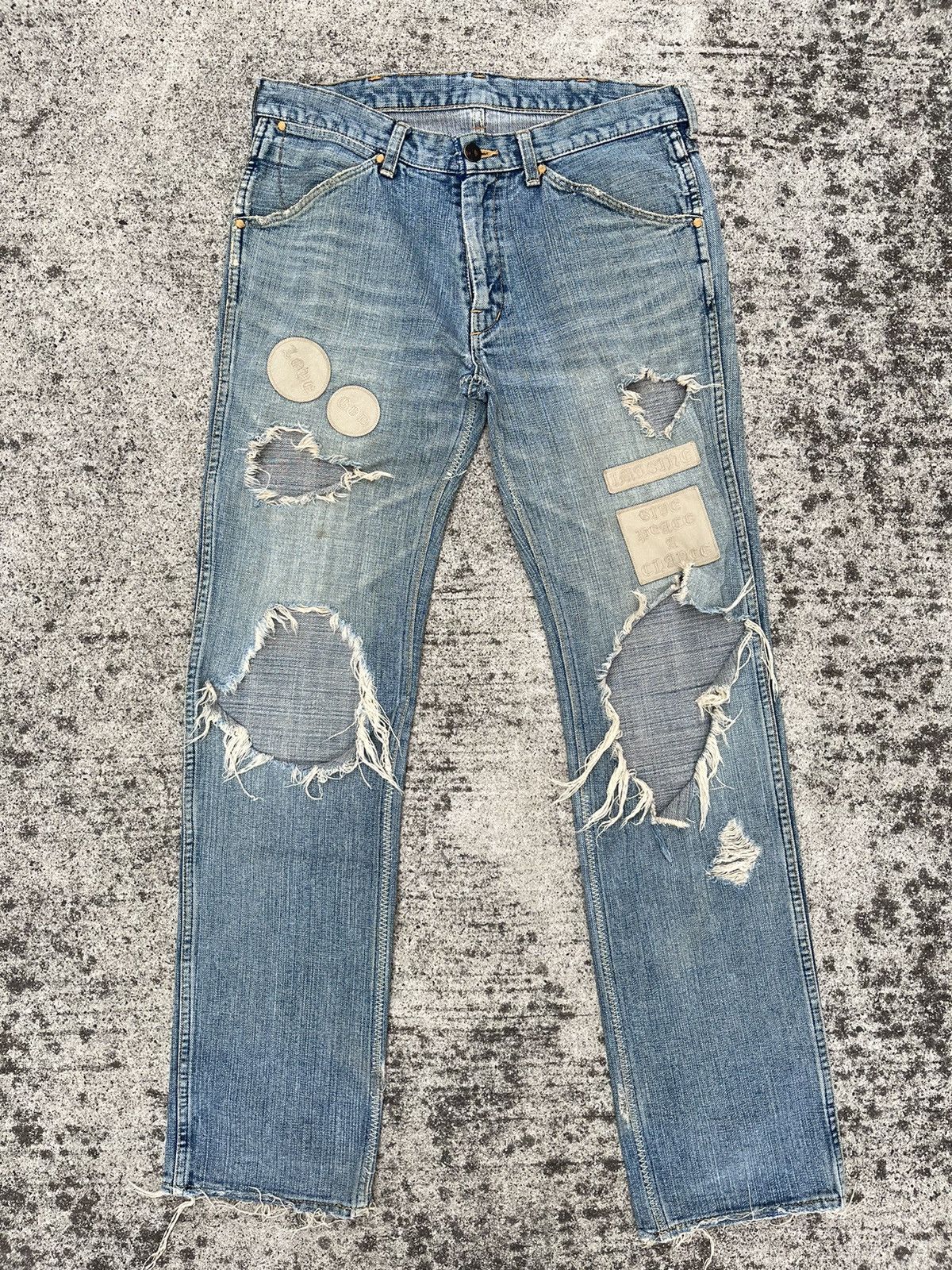 Number (N)ine Number nine patch denim Kurt Cobain archive y2k Size US 30 / EU 46 - 1 Thumbnail