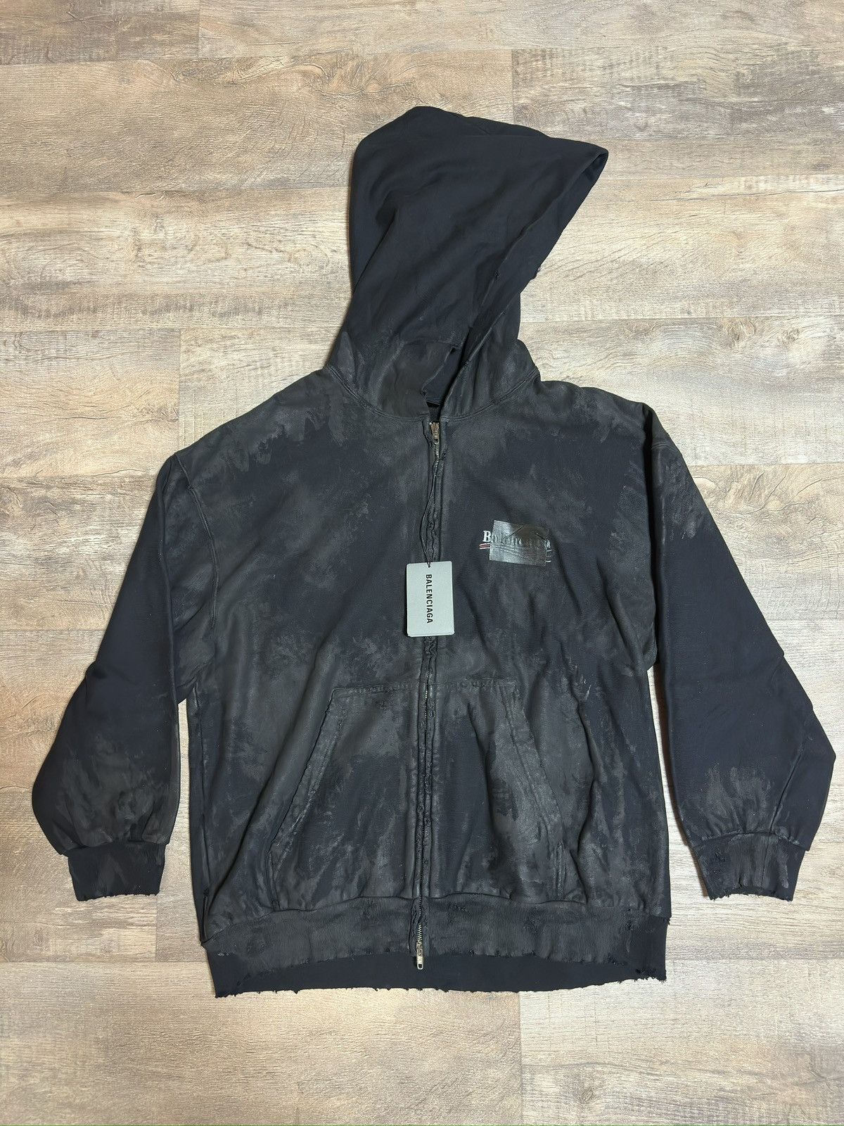 Balenciaga Balenciaga Winter22 Gaffer Zip Hoodie Size US L / EU 52-54 / 3 - 1 Thumbnail