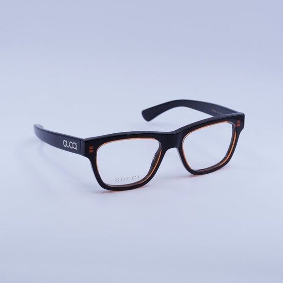 Gucci Gucci GG1795O 003 Eyeglasses Burgundy Crystal on Black 52mm Size ONE SIZE - 3 Thumbnail