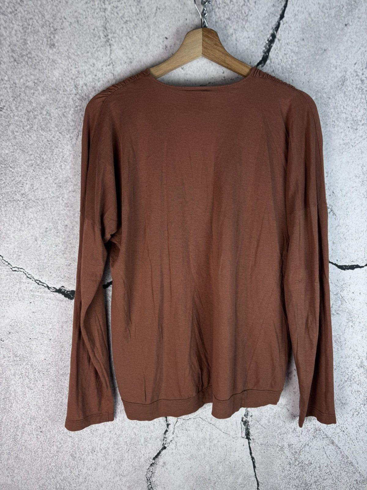 Dries Van Noten Dries Van Noten long sleeve V neck top tshirt Size L / US 10 / IT 46 - 2 Thumbnail