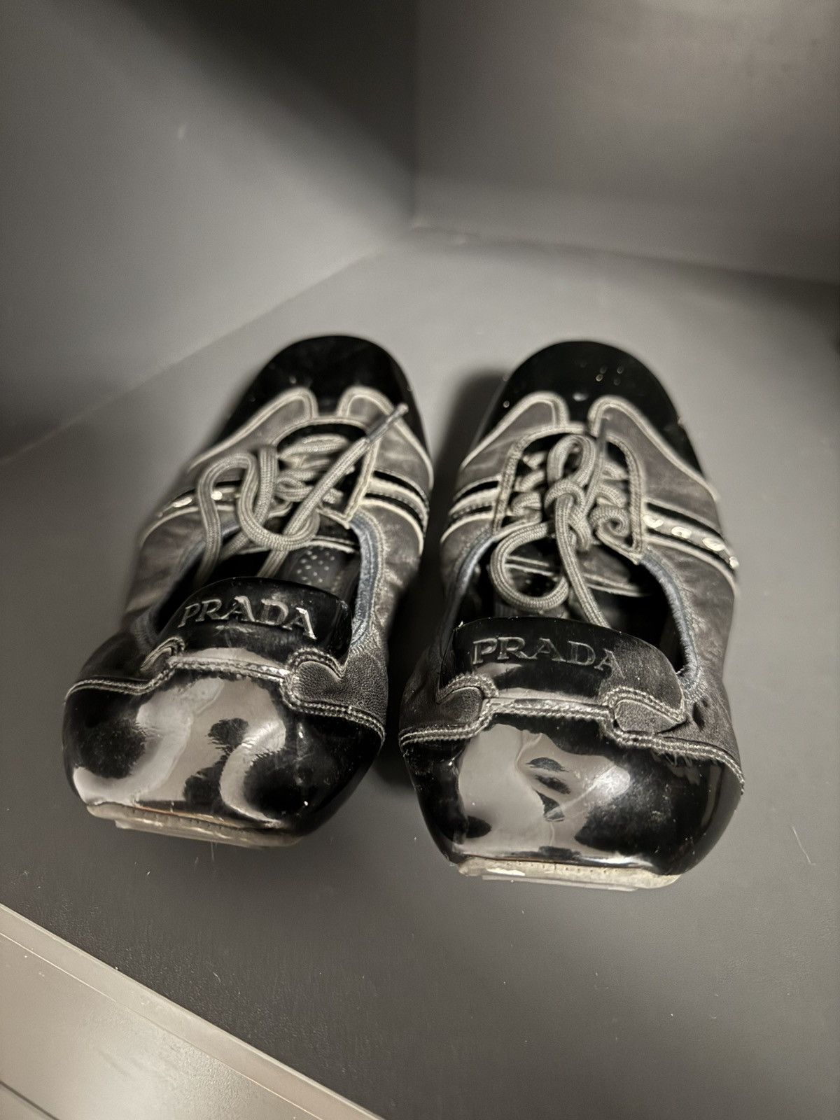 Prada Vintage Prada Patent Leather Ballet Flats – EU 38 / US 8 Size US 8 / IT 38 - 3 Thumbnail