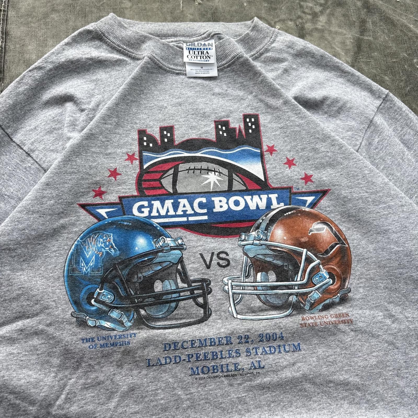 Gildan Vintage GMAC Bowl Memphis Tigers Bowling Green Falcons Shirt Size US M / EU 48-50 / 2 - 2 Thumbnail