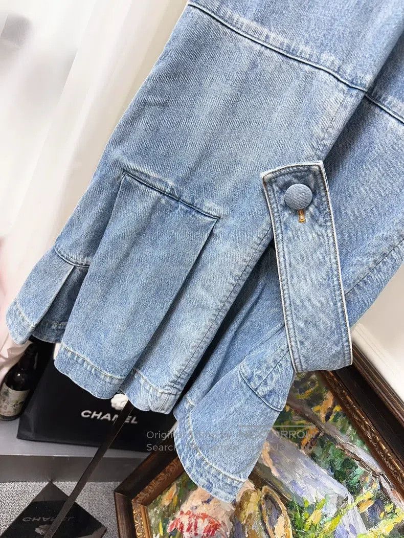 Louis Vuitton Louis Vuitton Blue Denim Belted Sleeveless Dress Size S / US 4 / IT 40 - 3 Thumbnail