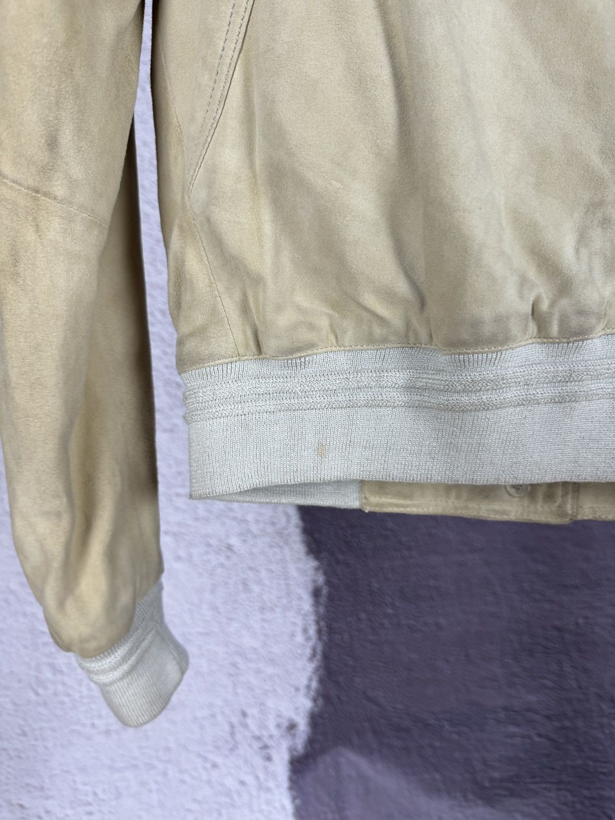 Japanese Brand Yuko beige leather bomber jacket Japanese style Size XL / US 12-14 / IT 48-50 - 14 Thumbnail